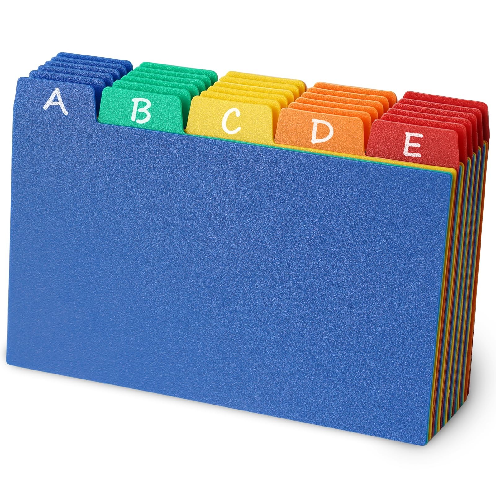 Index Card Dividers Tabs 3X5 Poly Plastic Card File Guides 3″ X 5″, Colored, 30