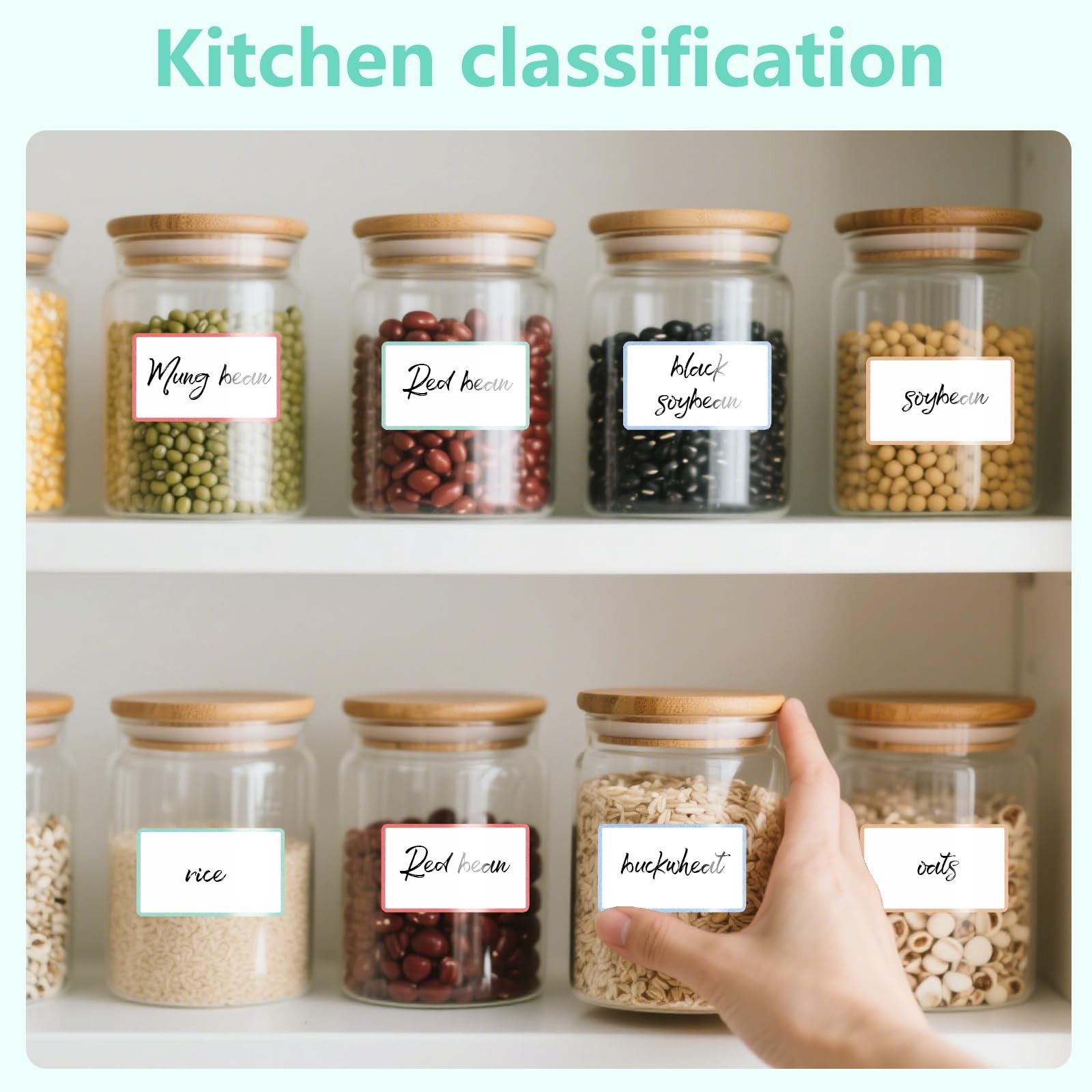 Dry Erase Sticker Labels Reusable 1.2In ×3In, 2In×2.4In, Colorful