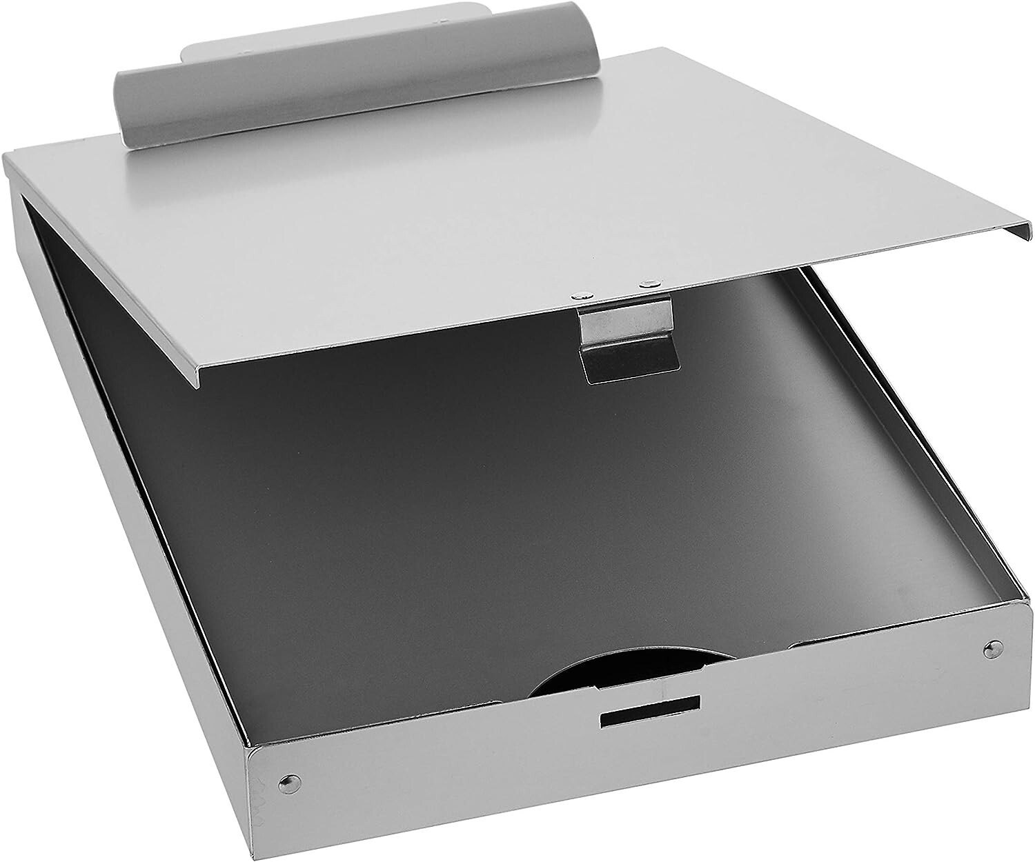 Metal Clipboard Case With Storage Box Aluminum Snapak Form Holder Self-Locking
