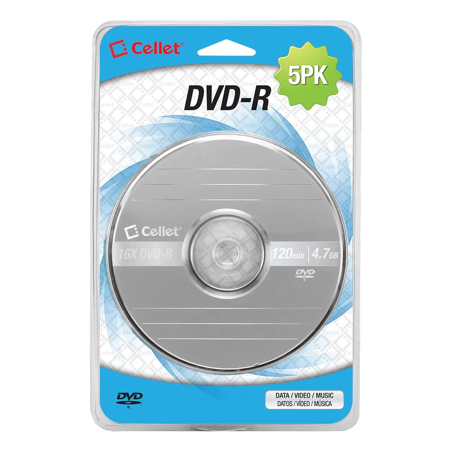 Recordable Blank DVD Disk 16X 120 Min 4.7 GB DVD-R for Video, 4.7GB”, black
