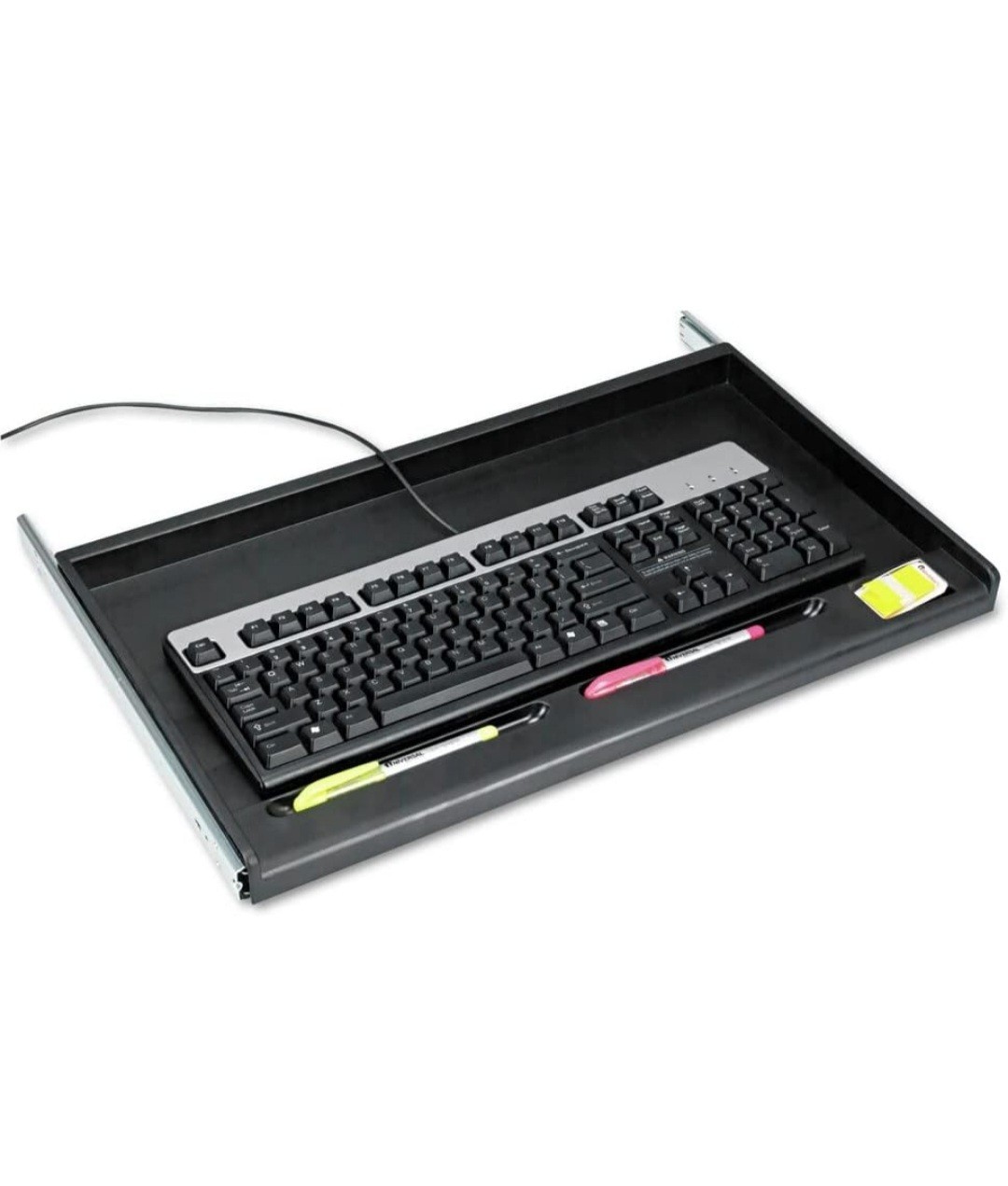 Innovera Standard Underdesk Keyboard Tray 24.2″x15.3″x3.7″ Black IVR-53010 NEW