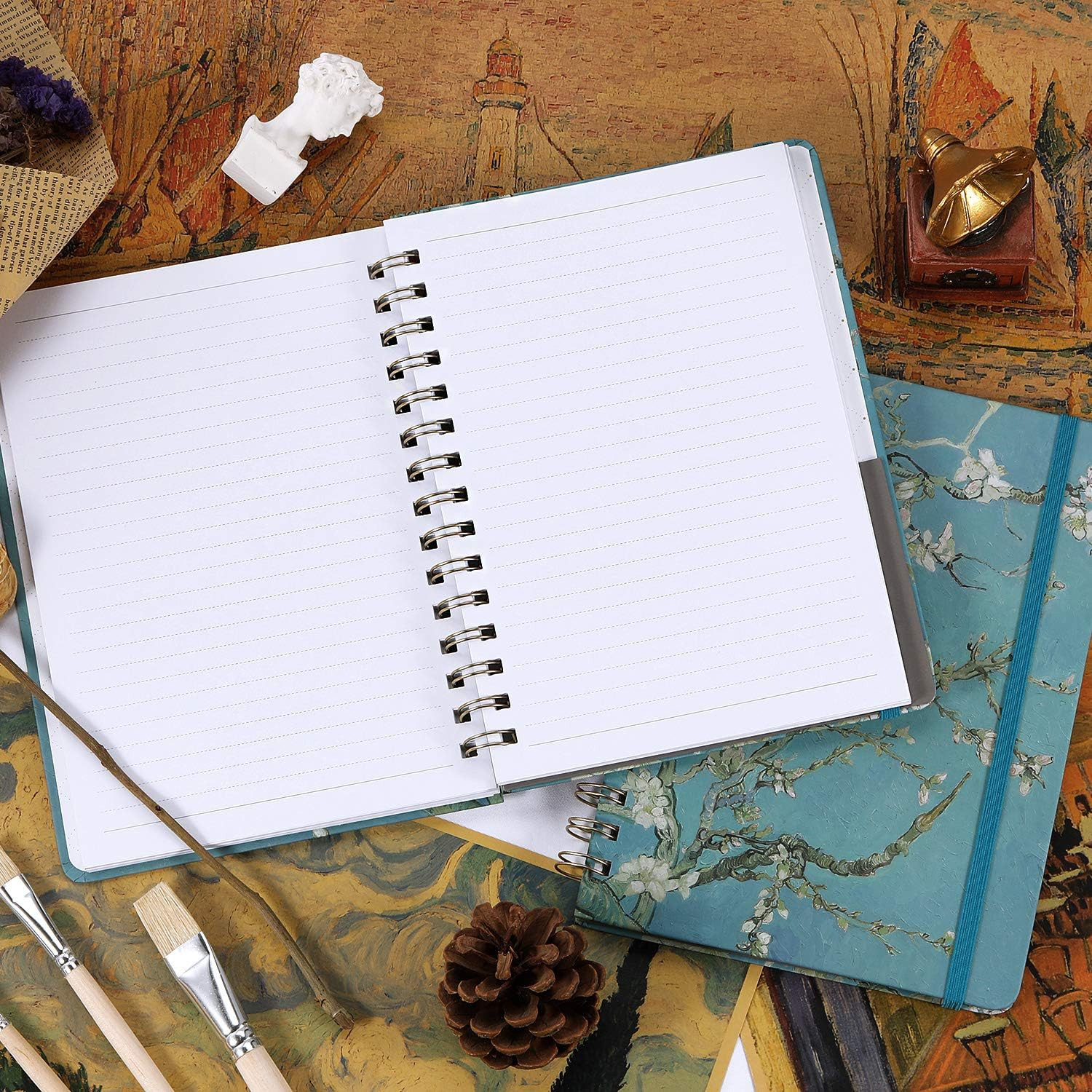 Hardcover Ruled Journal Notebook 6.3×8.35 Spiral College Ruled 134 Pages
