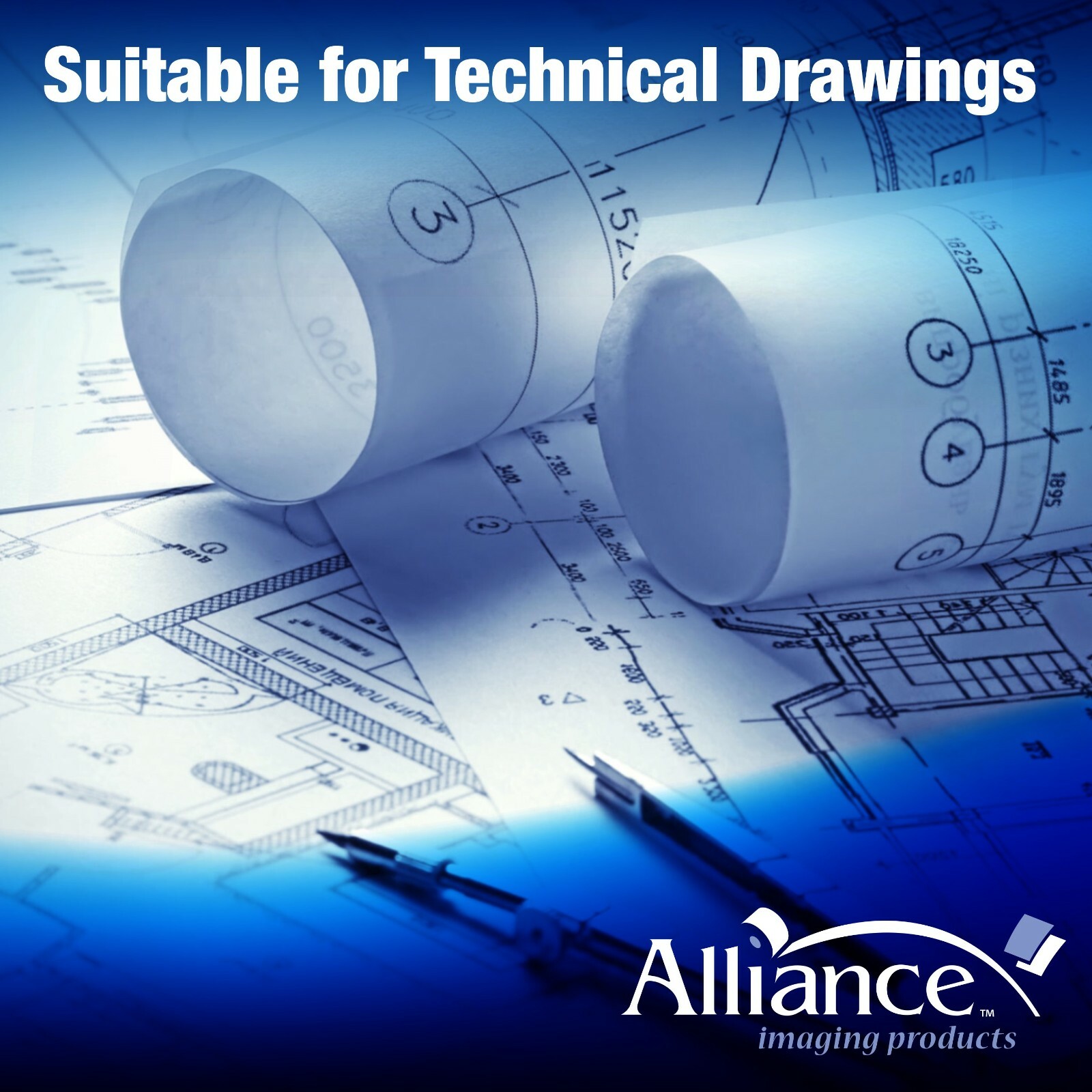 Alliance Paper Rolls, Bond Engineering, 36x500x3, 92 Bright, 20lb 2 Rls/Ctn