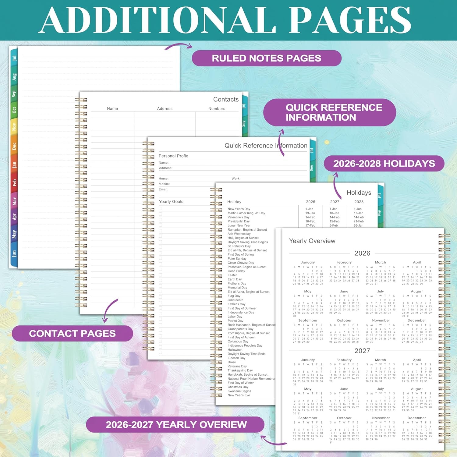 Planner 2026-2027 – Academic Planner 2026-2027, July 2026 – June 2027, 9″ x 11″,