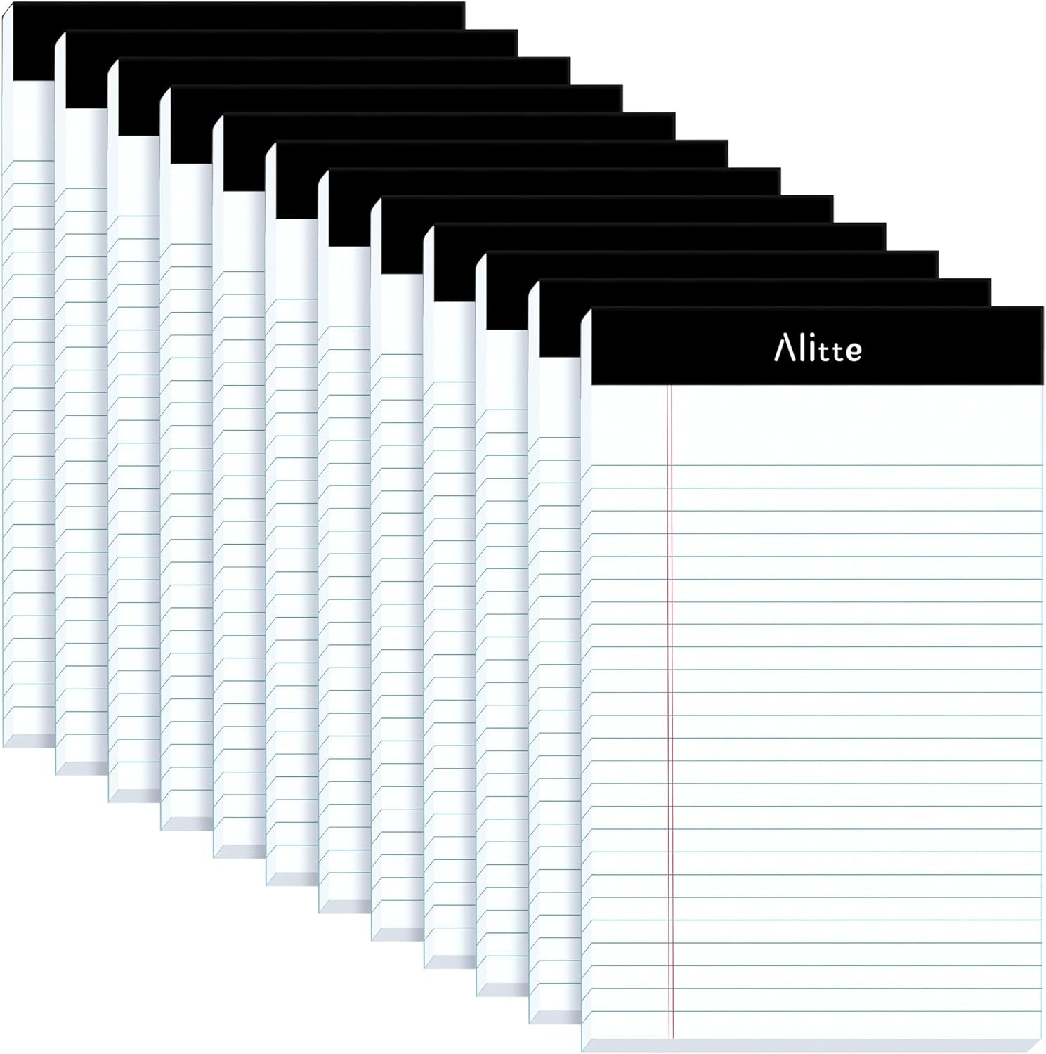 Legal Notepads 5X8, Pack of 12 – Perforated Narrow Ruled Writing Pad – Premium T
