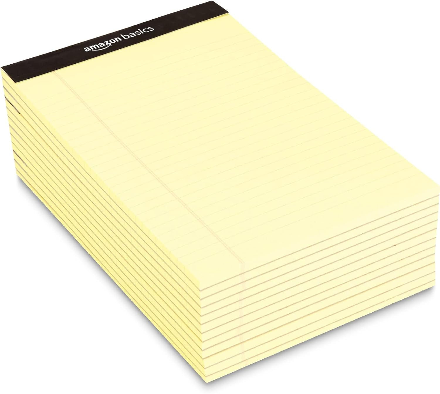 Amazon Basics 50-Sheet Narrow Ruled Lined Writing Note Pad, 5″ X 8″, 12-Pack, Ca