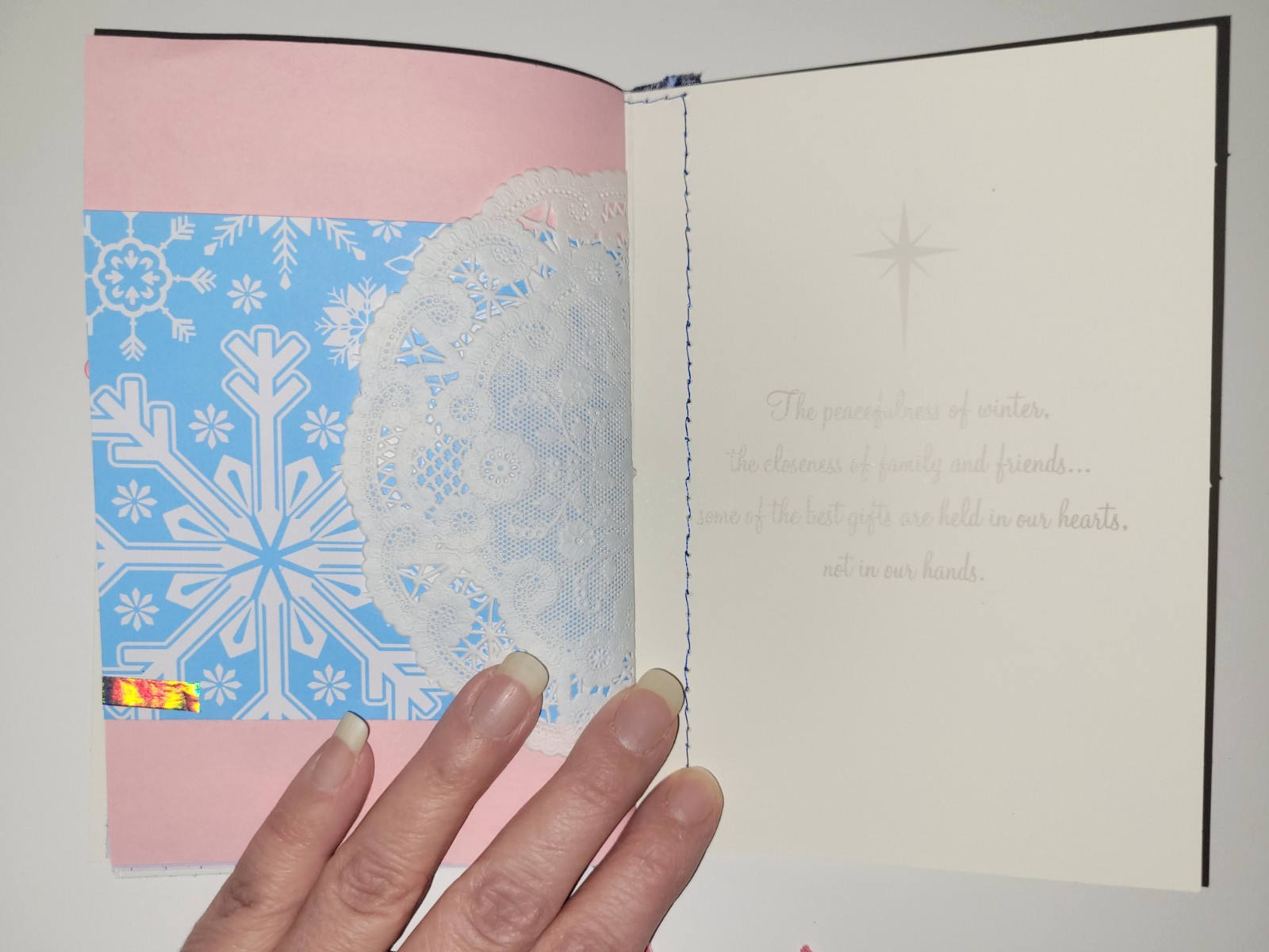 Handmade Mini Greeting Card Junk Journals 2-pack Winter Pastel