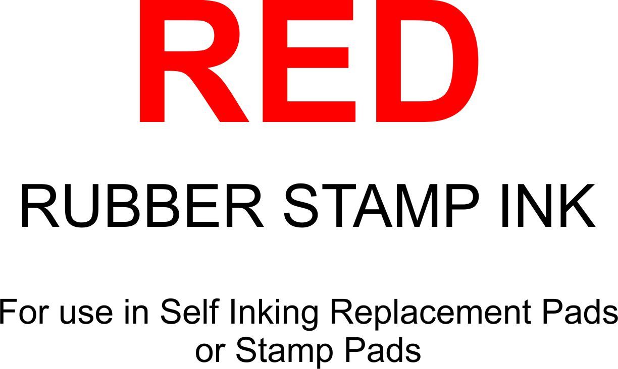 2 oz RED Trodat Rubber Stamp Refill Ink for Self Inking Stamps/Stamp Pads
