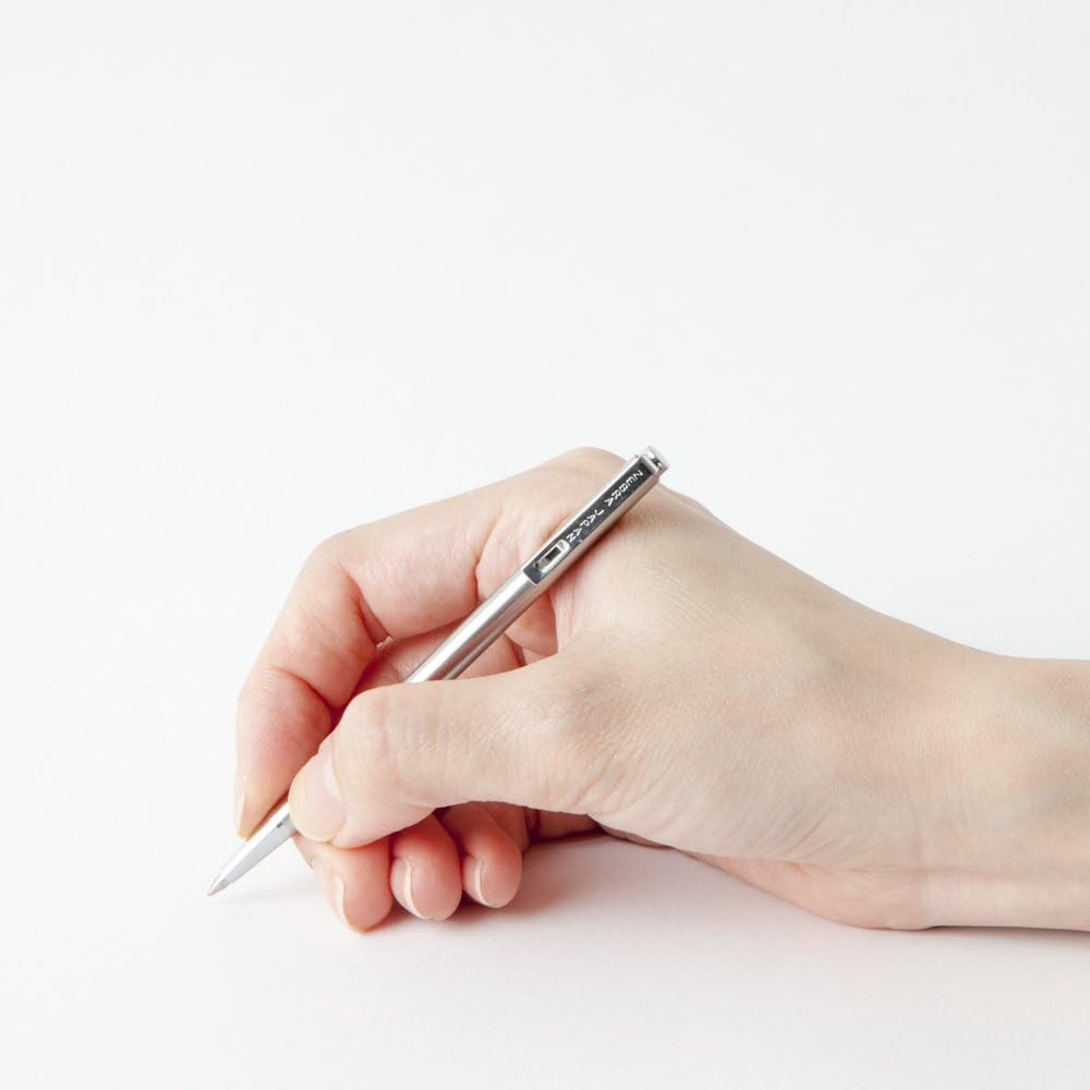 Mini Ballpoint Pen 0.7 Mm, Silver Body, Black Ink (T-3)