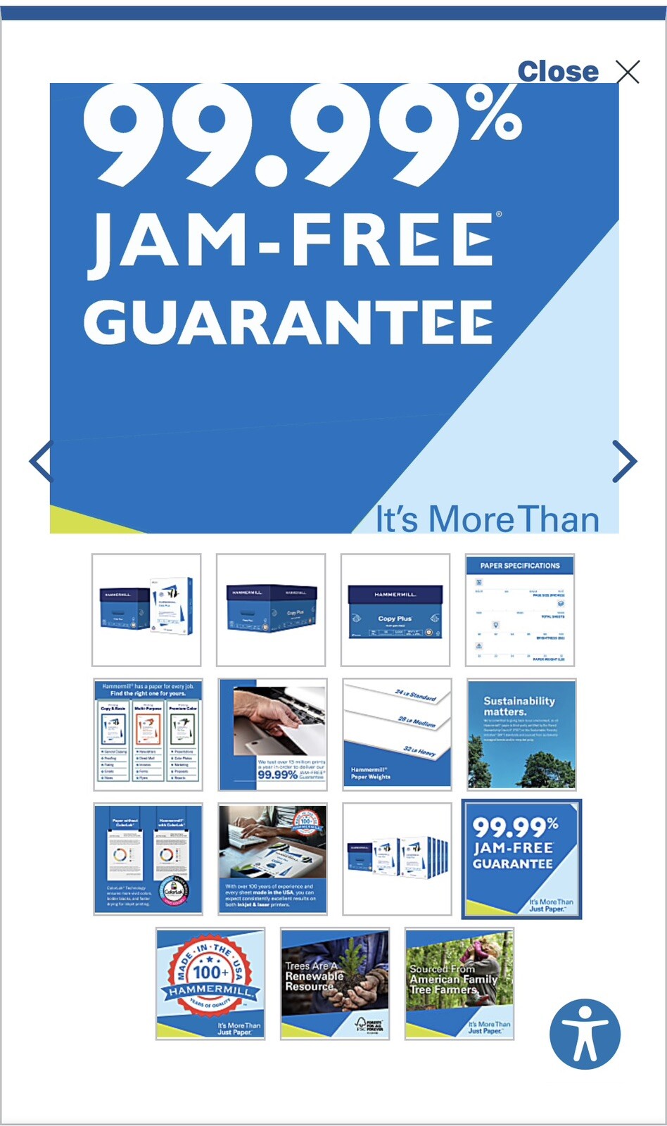 Hammermill Copy Plus 8.5″ x 11″ Copy Paper, 20 lbs., 92 Brightness, 5000 Sheets/