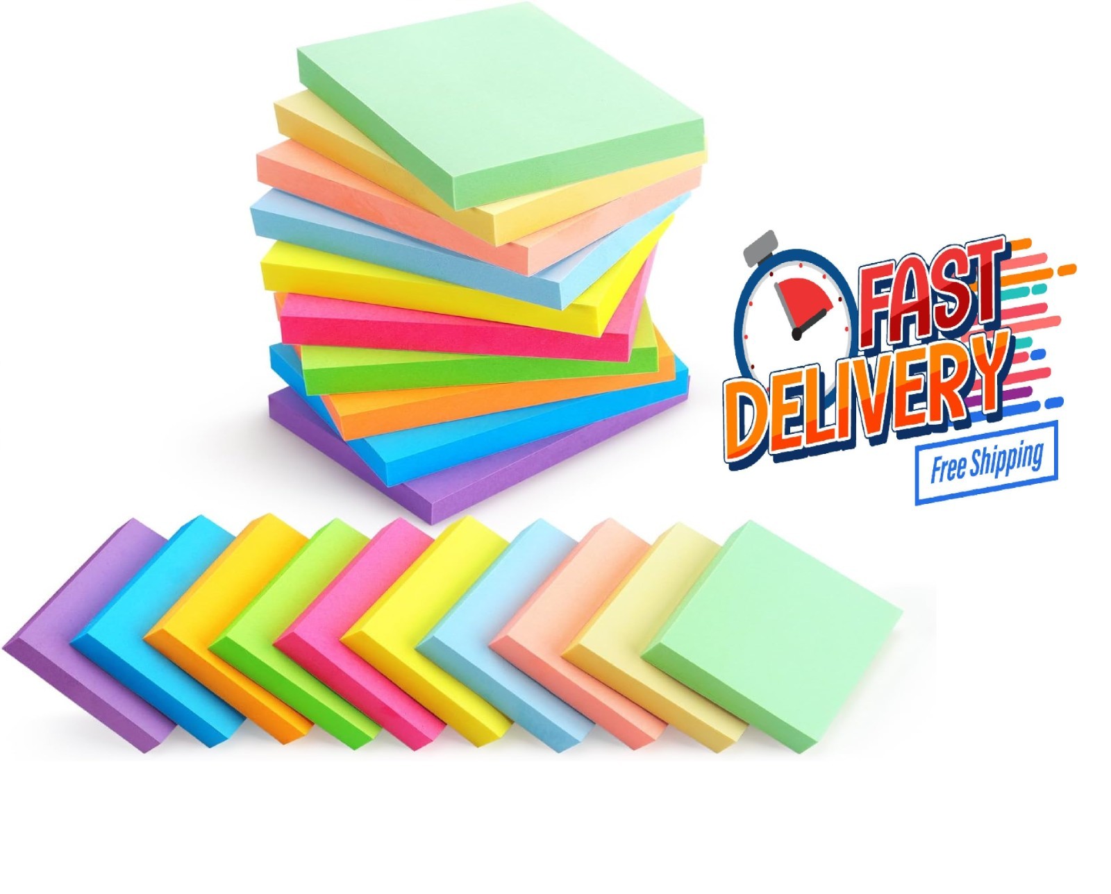 20 Pads Post It Notes 10 Colors 1.5 x 2 Inches Small Post It Notes 100 Sheets