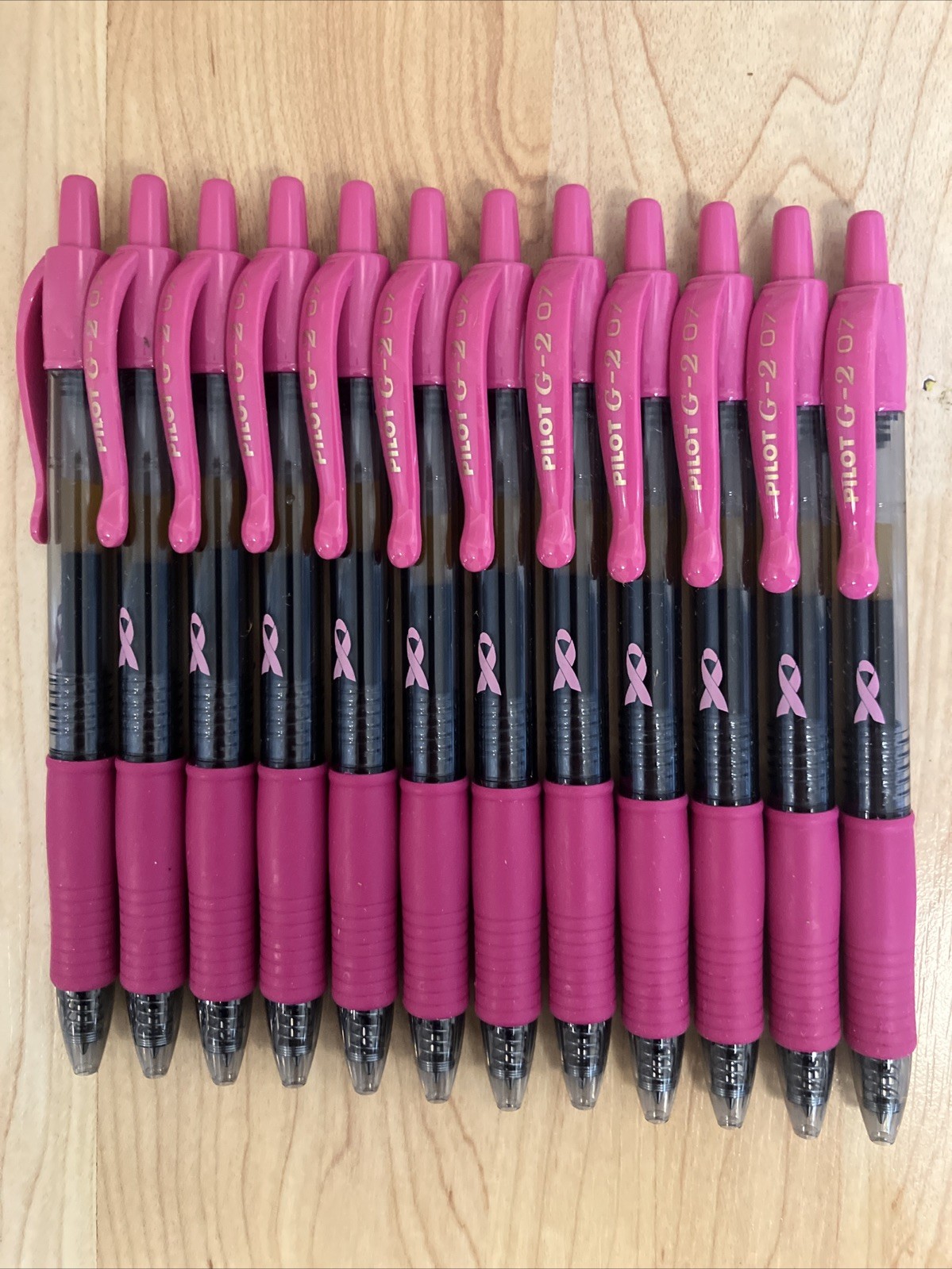 Pilot G2 31332 Fine 0.7 mm Gel Pen – Black Ink/Smoke/Pink Barrel (1-Dozen) New