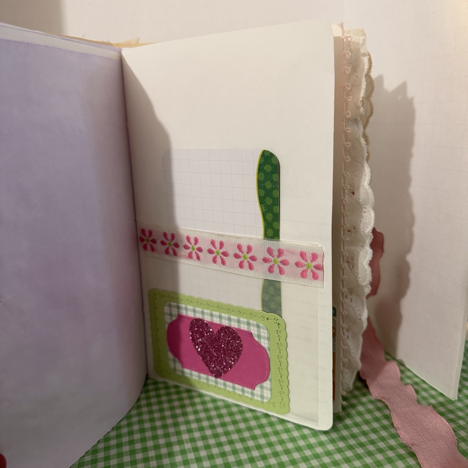Handmade Sewing Pattern Junk Journal Embellished/56 Pages To Journal
