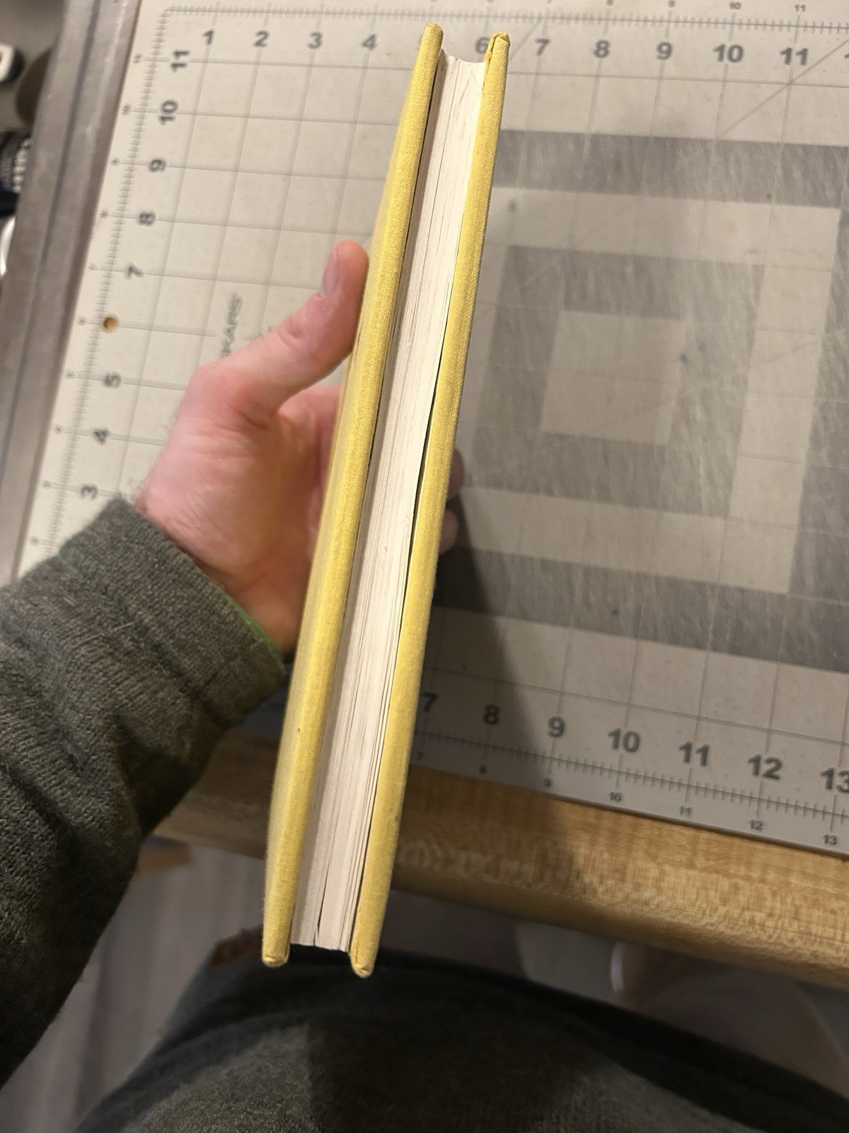 Vtg ScribeMate Lined Journal 5.5 x 8.5″ Yellow Fabric DUCK Preppy Office SHIPS