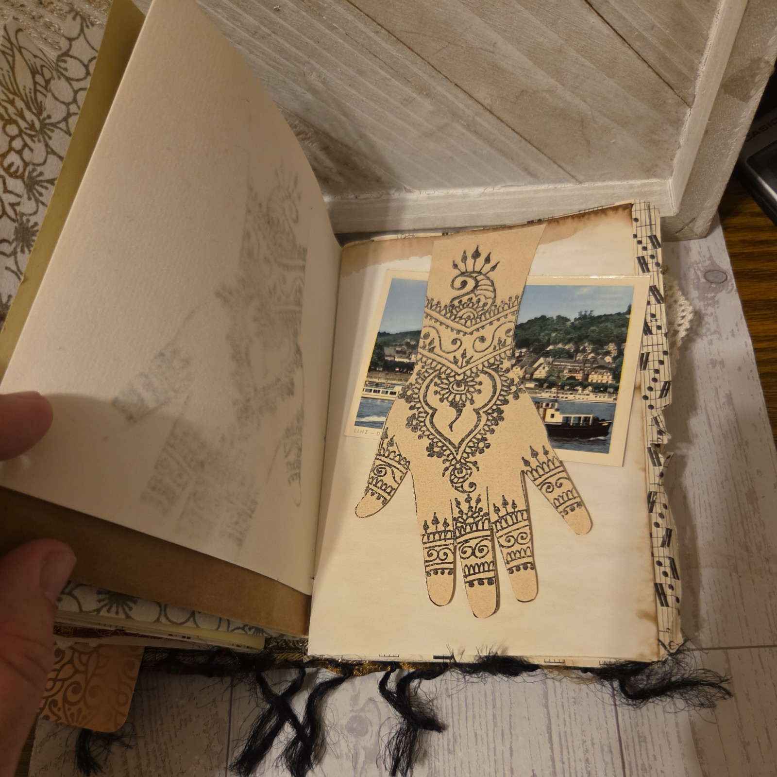 Fully Embellished Handmade Boho Style Junk Journal 72 pages front to back