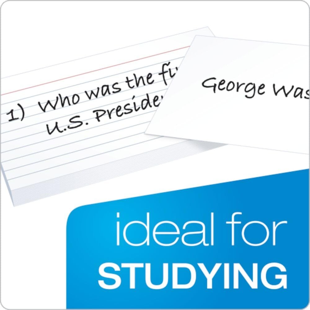 Oxford Ruled Index Cards, 3″ x 5″, White, 100-Pack (31) 3×5, 100 White