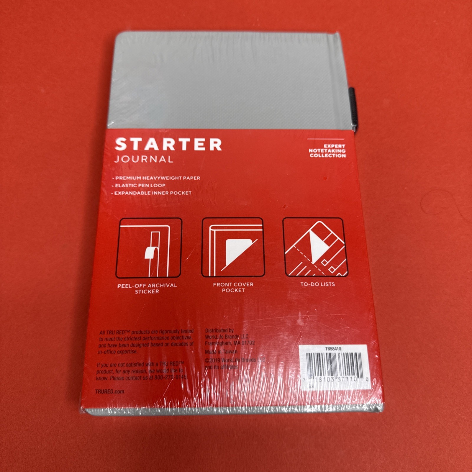 New Tru Red Large Starter Journal, Narrow Rule, Gray Cover, 8 X 10, 192 Pgs