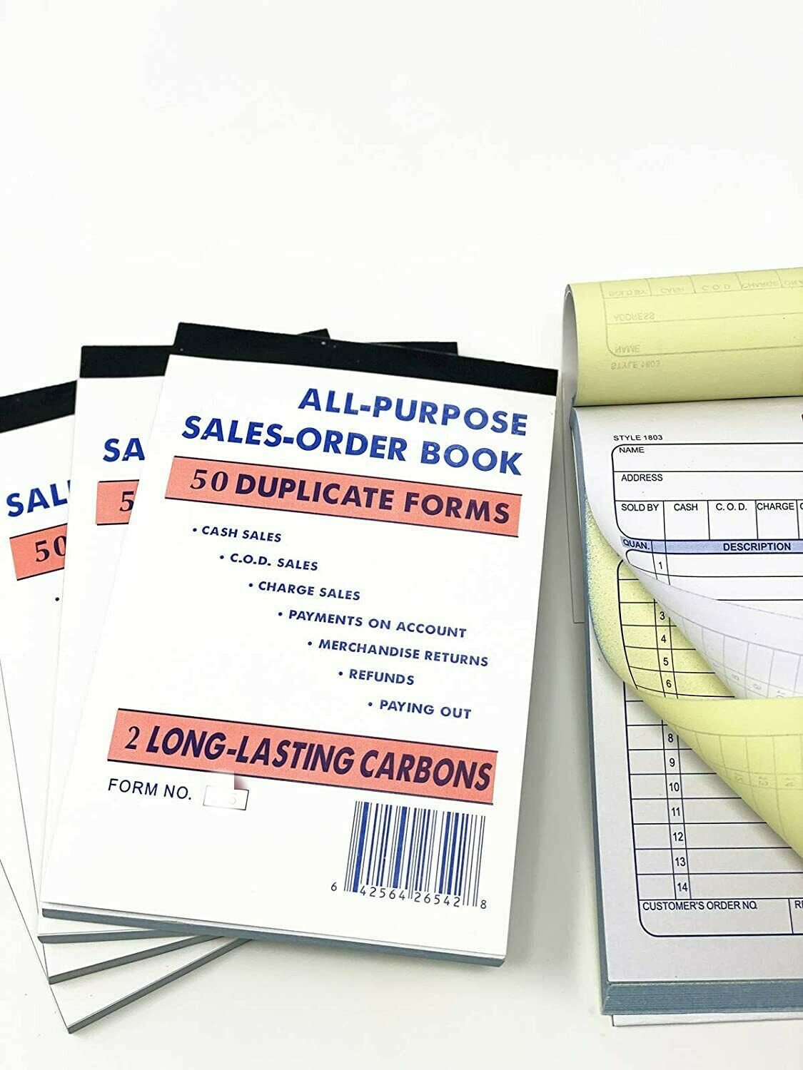 10x Large 50 Sets 5.5″ X 8.5″Sales Book Order Receipt Invoice Carbonless Copy