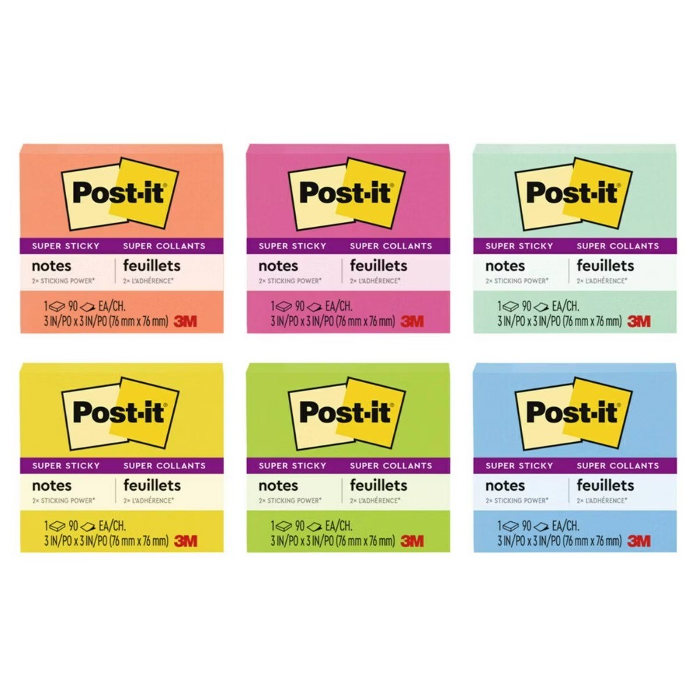 3″x3″ Sticky Notes 90 Sheets