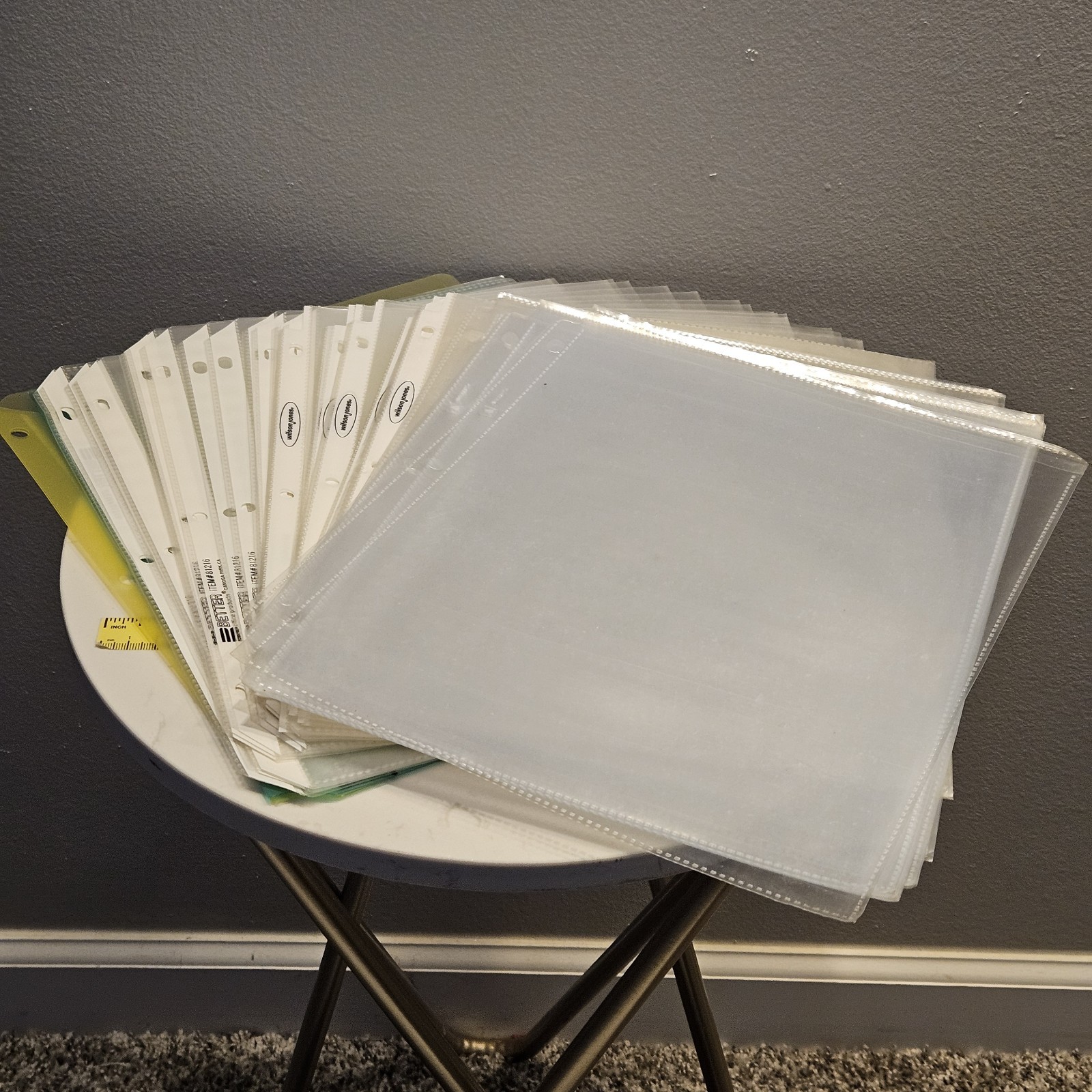 Plastic Page Protectors 46 quantity, 8.5×11 inches, Mixed Bundle of Types