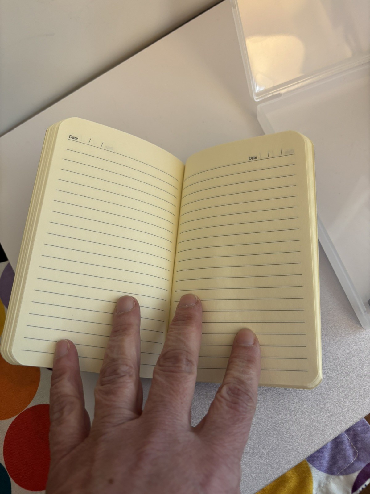 3.5″x5.5″ NOTEBOOK + pen, binder clips, paper clips