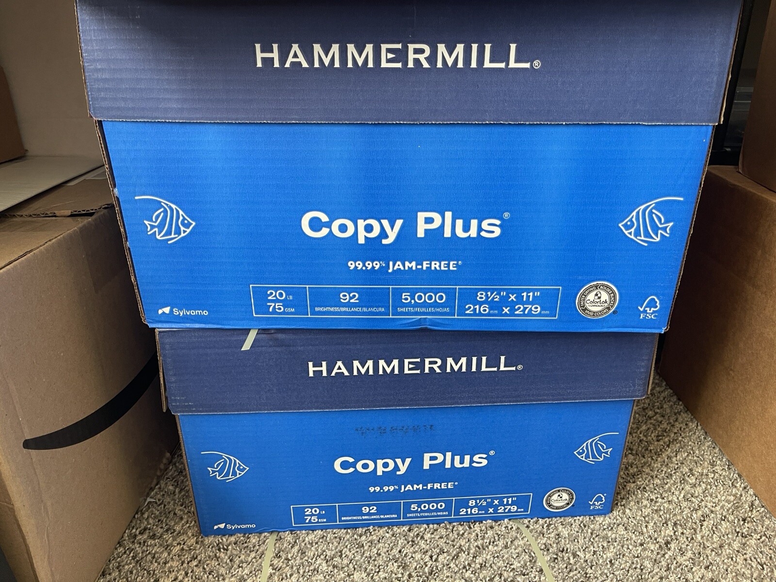 Hammermill Copy Plus 8.5″ x 11″ Copy Paper, 20 lbs., 92 Brightness, 5000 Sheets/