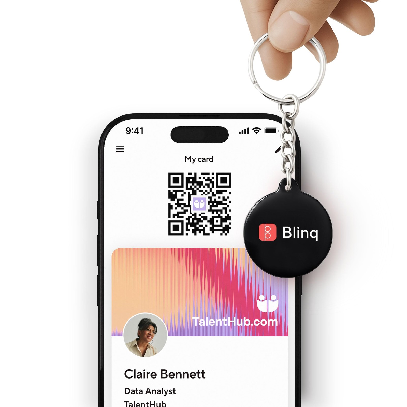 NFC Keychain – Digital Business Card – Instant Share via Tap – Compatible wit…