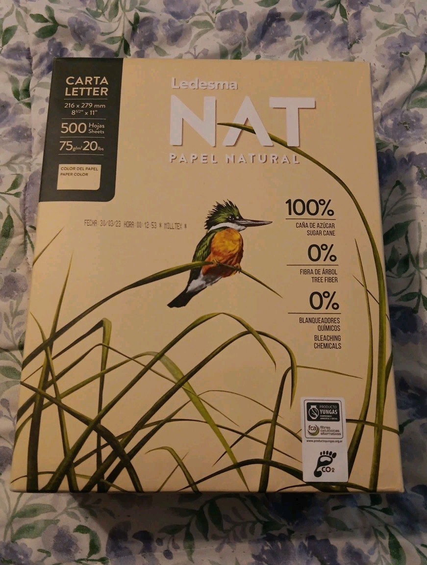NEW Ledesma 8 Reams (4000pages)AllNatural Off White Copy/Fax/Printer Paper is a