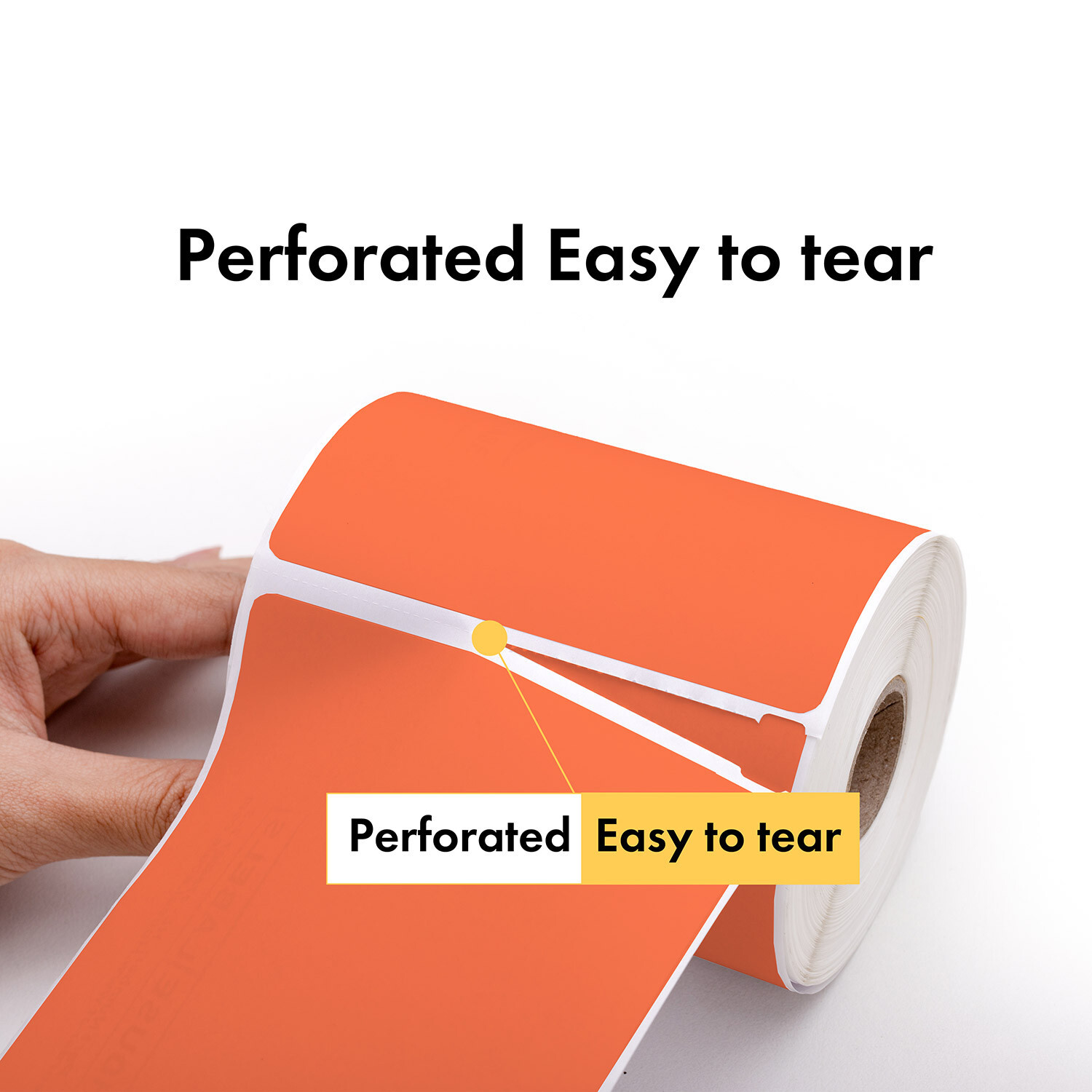 ZEBRA 4×6 COLOR (4″ x 6″) ORANGE Direct Thermal Labels – 1″ Core – (6) Rolls/250