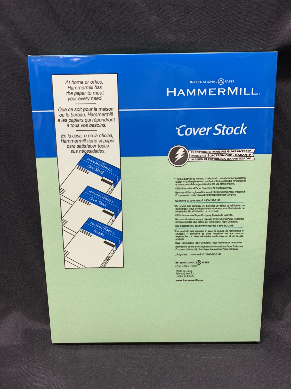 Hammermill Cover stock paper (green) 8.5 x 11 in **New**