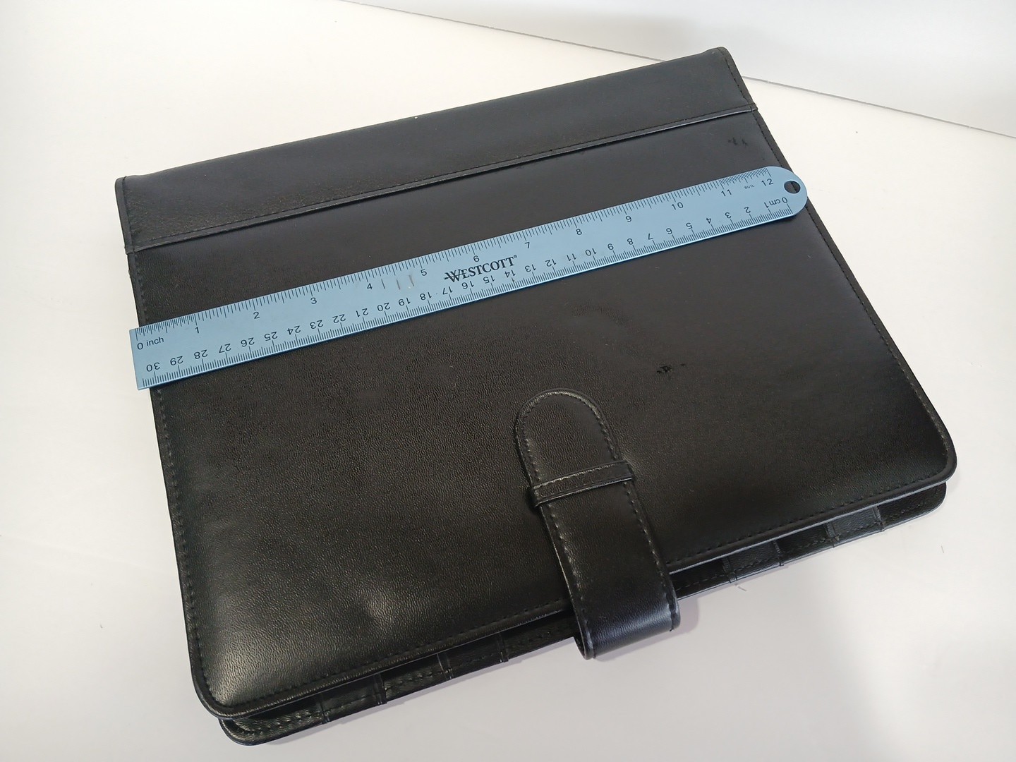 Vintage AT-A-GLANCE Leather Folio Executive Planner (2004) Black 12×10