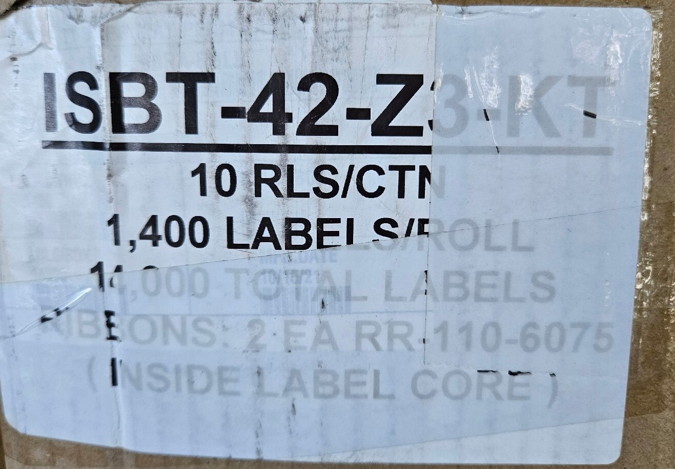Digi-Trax Two Quadrant Blank Label 4″x2″ Isbt-42-z3-kt 14000 Labels + 2 Ribbons