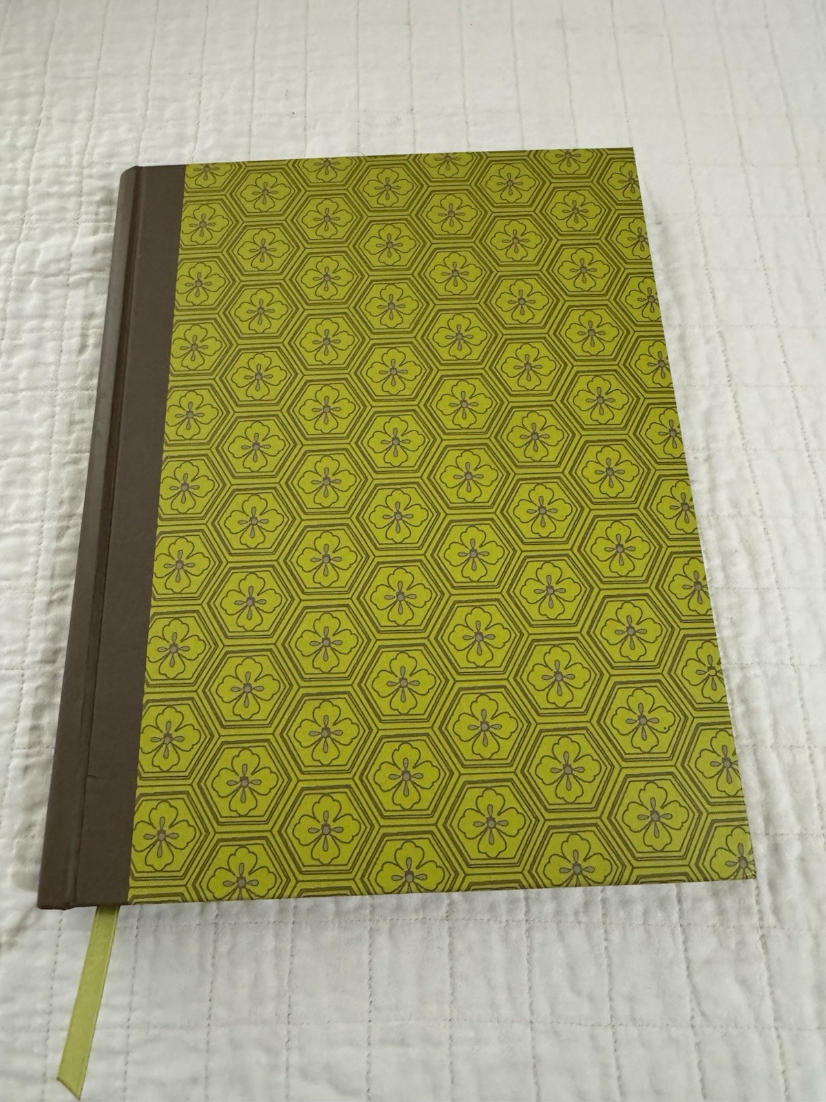 PlanAhead Green Floral Pattern Journal Illustrated Cardboard Cover Notebook New