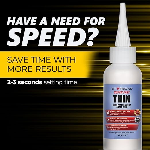 High-Performance Thin Cyanoacrylate Instant Adhesive Super Glue (2oz)
