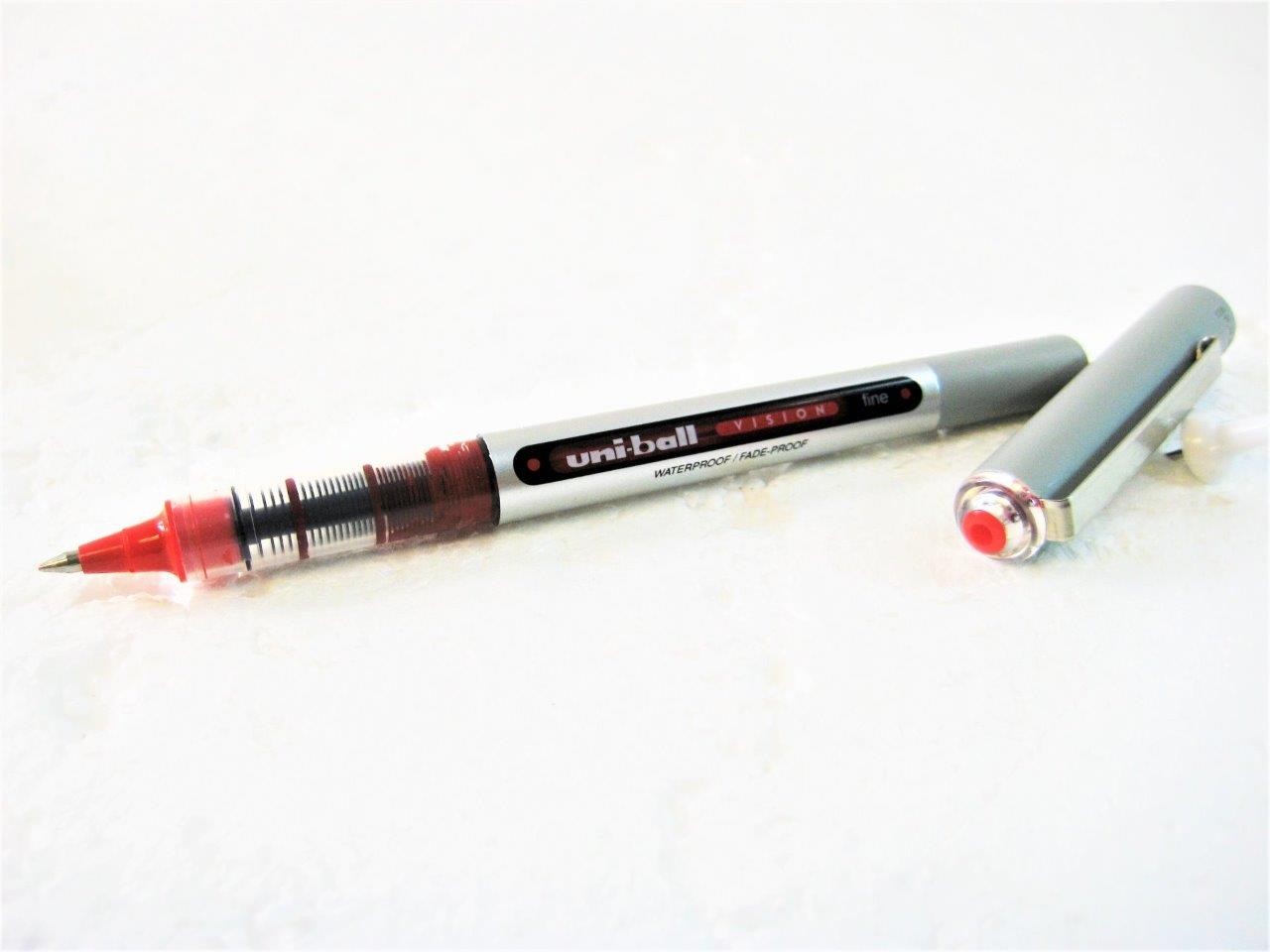 (36-Pens) Uni-ball Onyx Red Ink Fine Point Roller Ball Pen, 3-Dozen, New (60139)