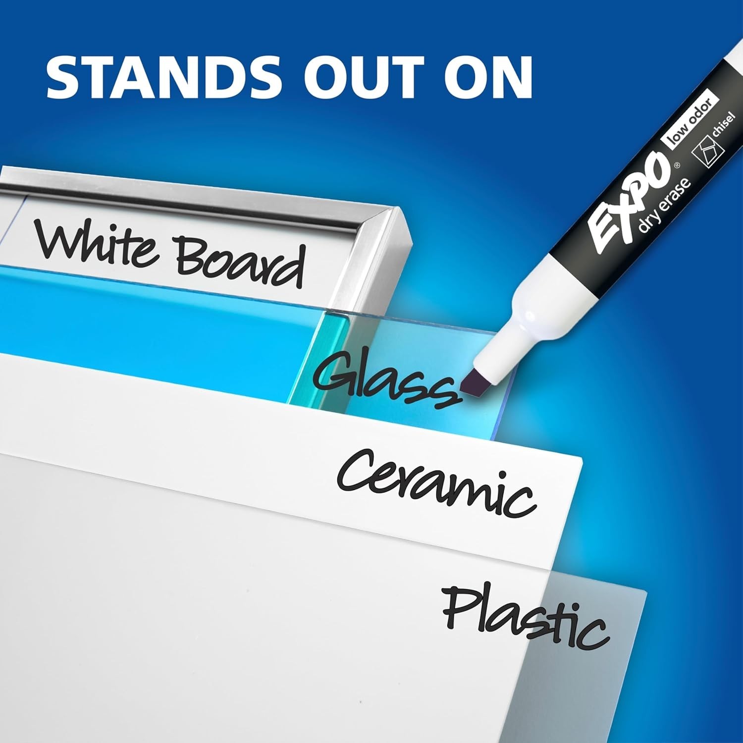 EXPO Dry Erase Markers, Low Odor Ink, Assorted Colors, Chisel Tip, 192 Count