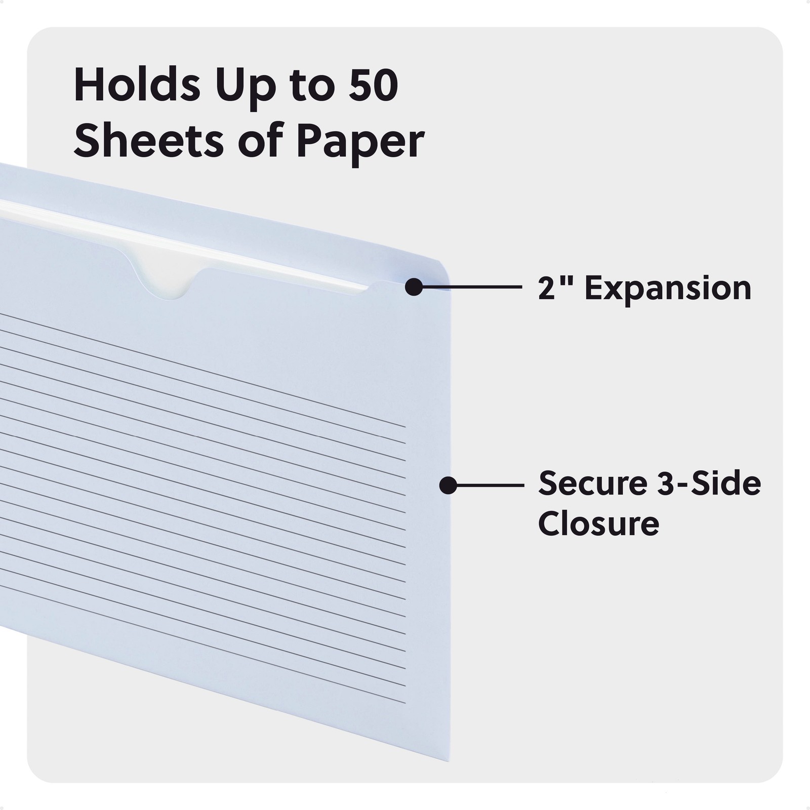 File Jacket W/ Notes Top Tab Straight Tab Cut Letter Size Assorted Colors