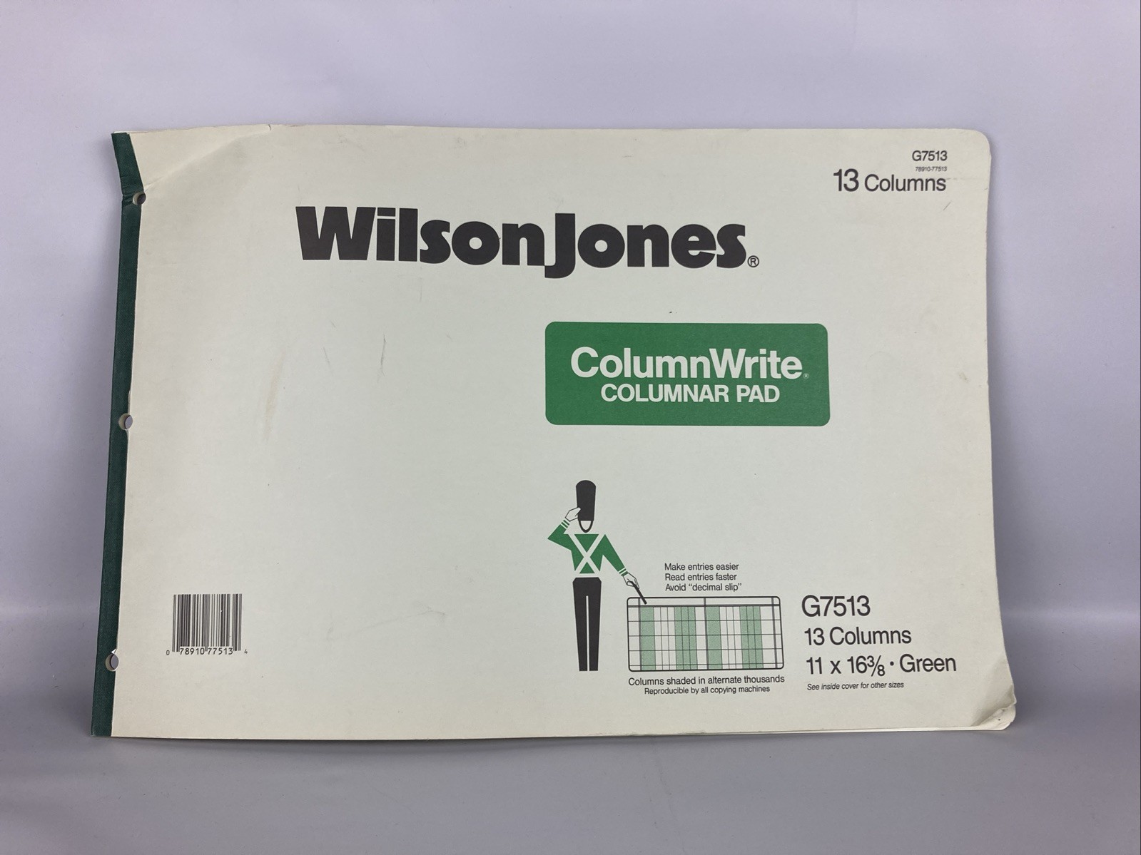 Wilson Jones Column Write Columnar Pad 13 Columns 32 Sheets-G7513- USA