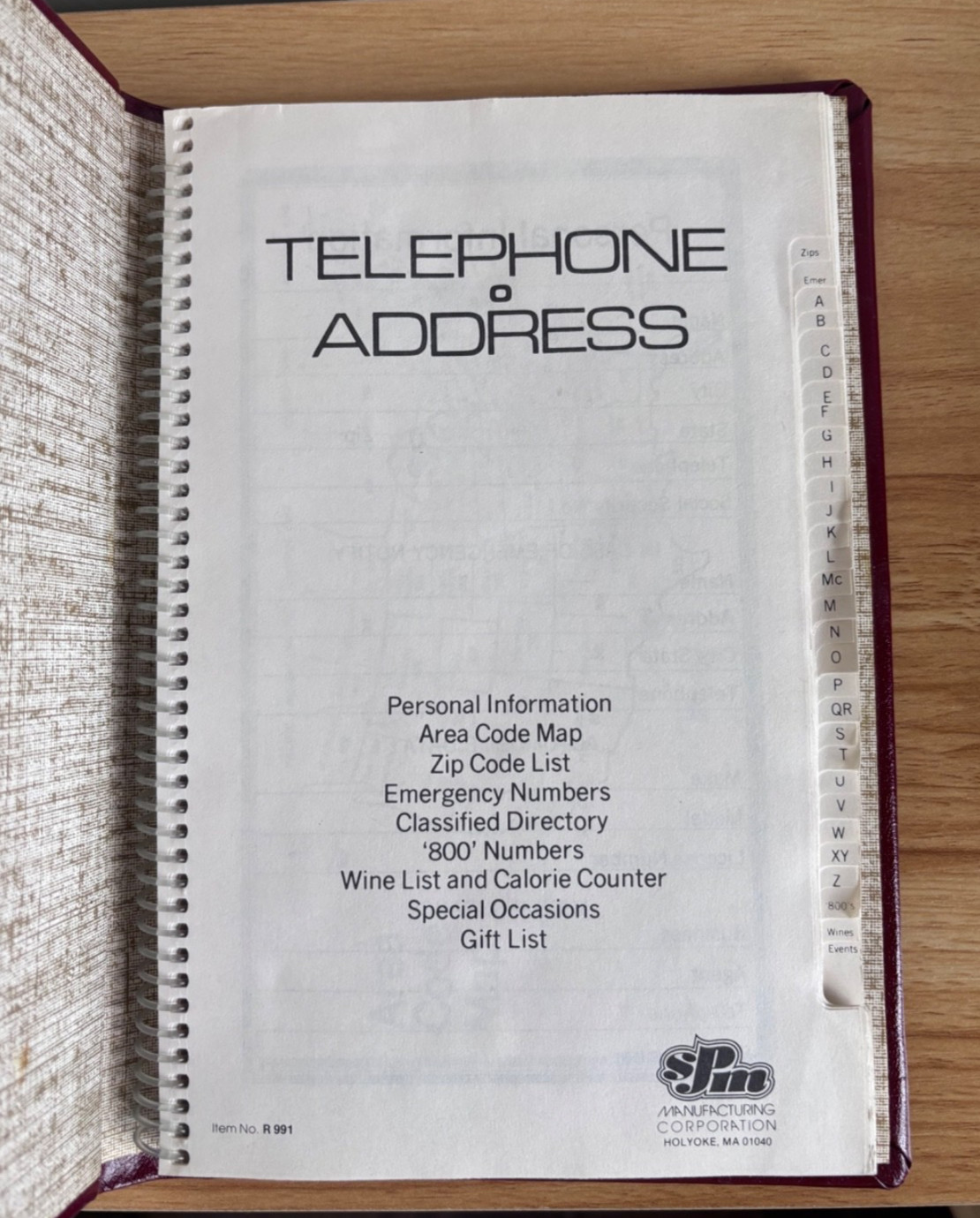 Vintage Unused Red Phone & Address Book Retro Contact Organizer Planner