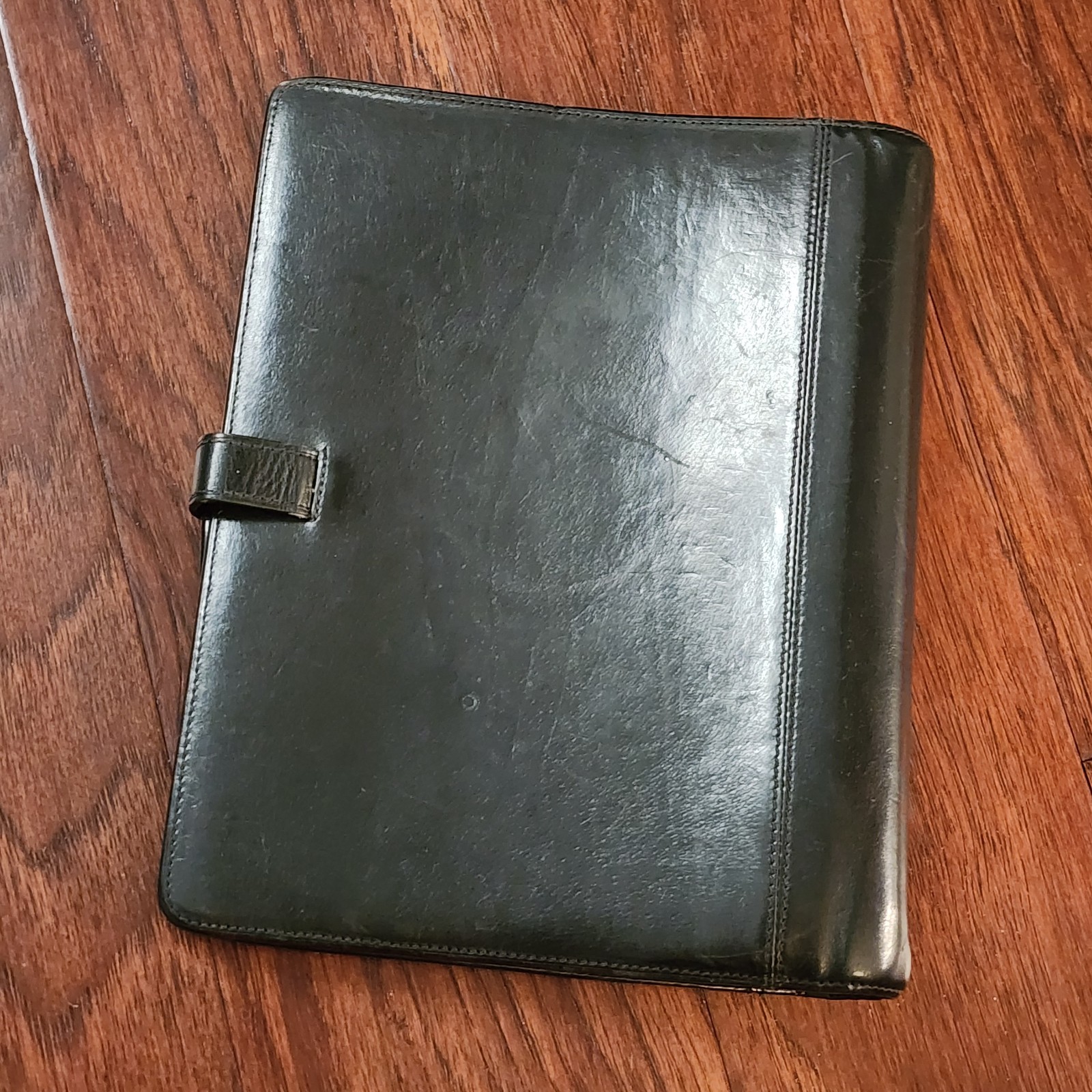 Vintage Coach 7.5″x9.5″ 3-Ring Black Leather Day Planner Binder Organizer UNISEX