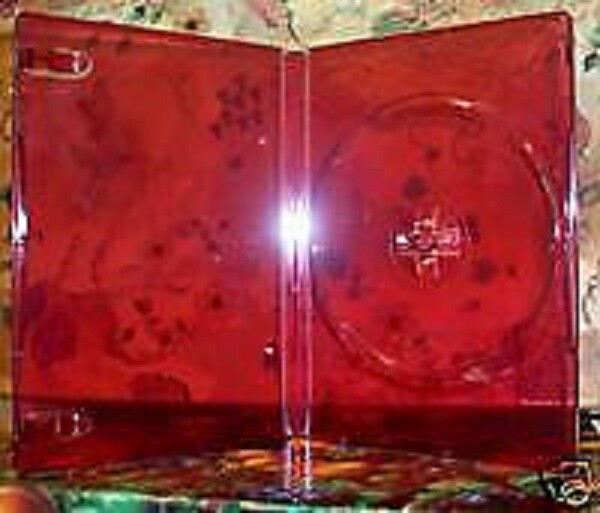 5 PCS 14MM TRANSLUCENT RED SINGLE DVD CASES BL72HD FREE SHIPPING IN USA