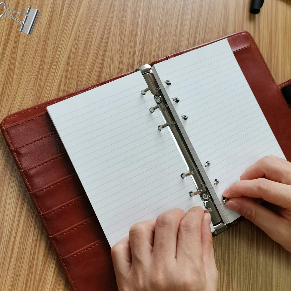 (2 Pack) A6 Lined Refill Paper, 200 Sheets/400 Pages Loose Leaf Paper for Filofa