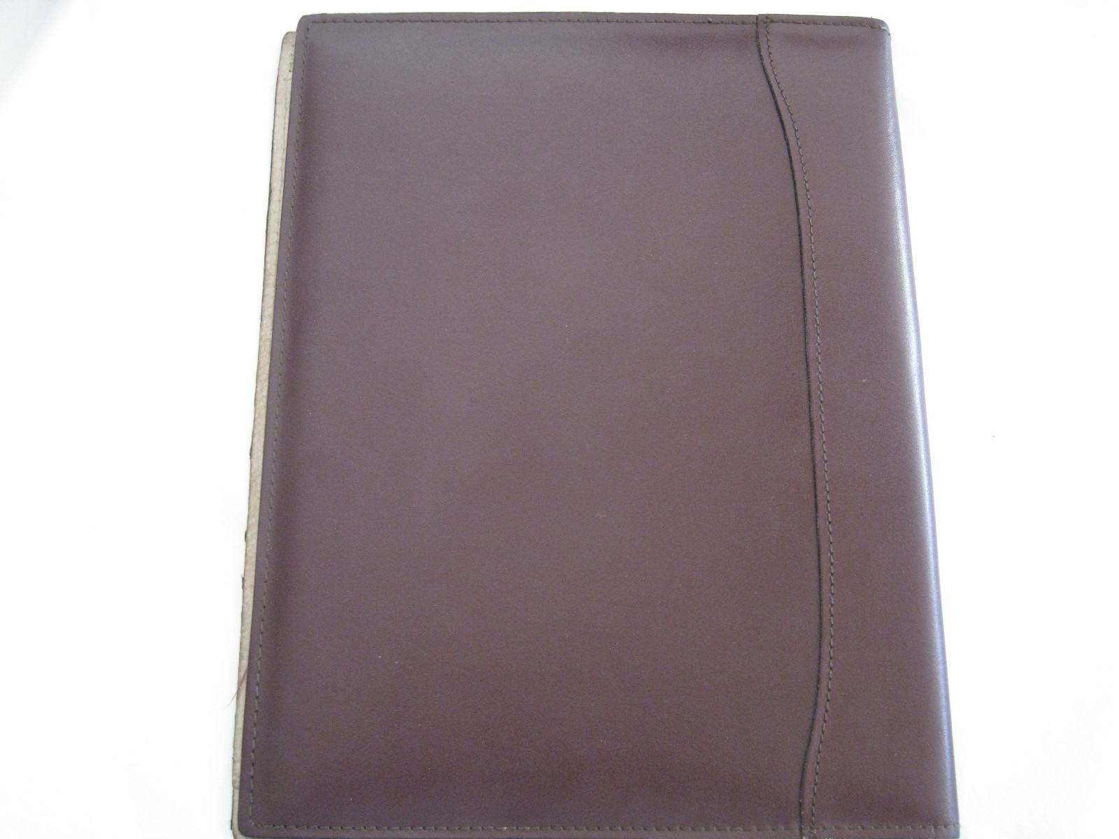 Premium Burgundy Bonded Leather Legal Size Pad Holder-pre-owned