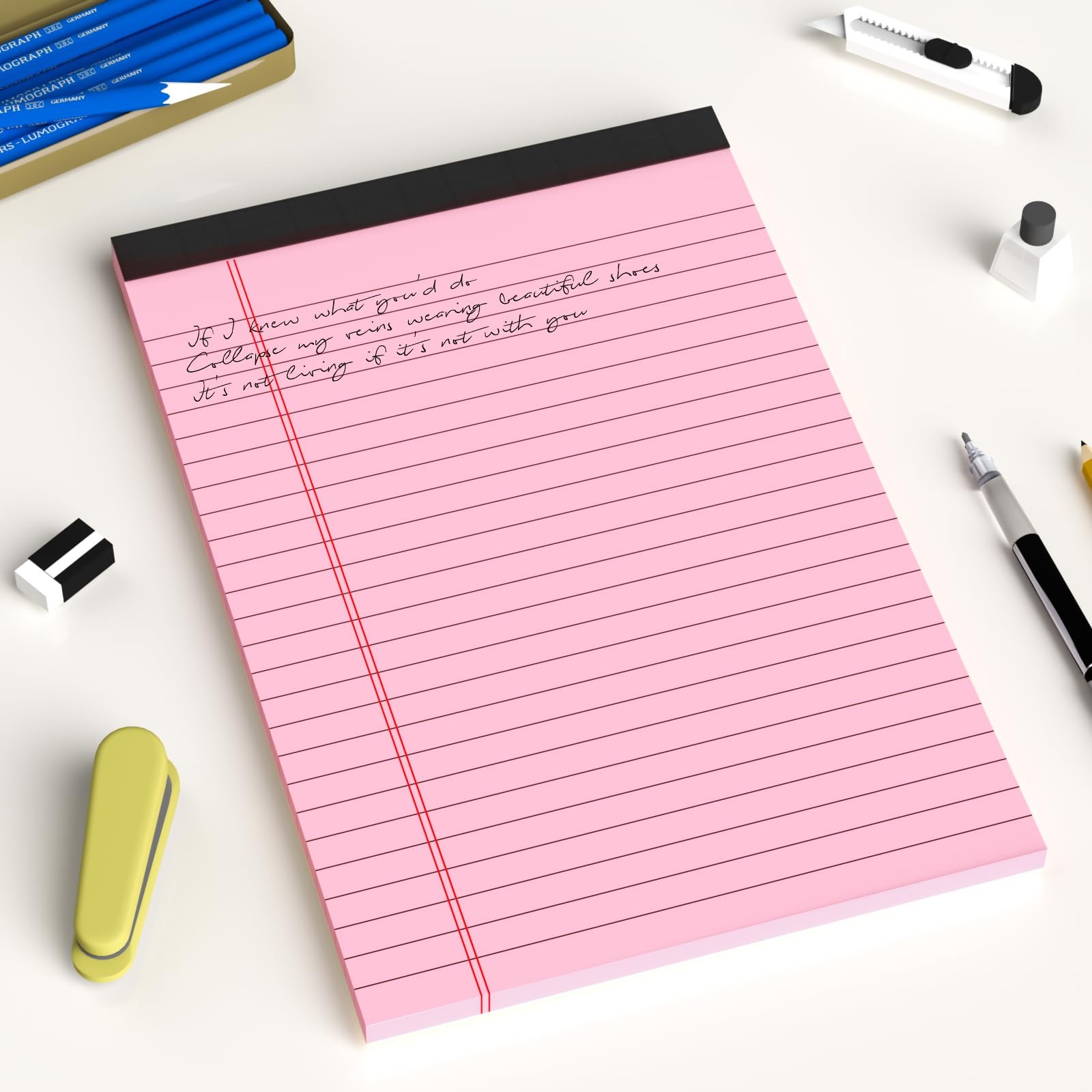 5pcs Small Note Pads 5×8 Notebook College Ruled Legal Pads Color Notepads 5 Pack