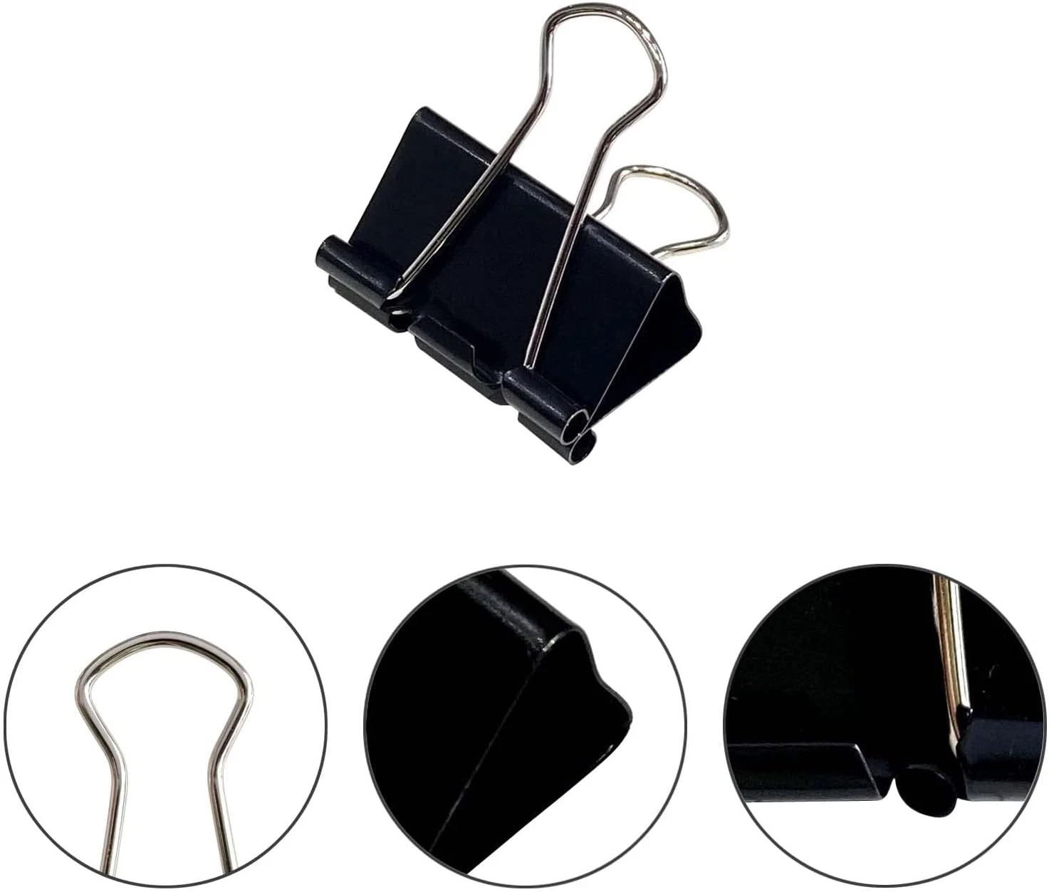 40Pcs Medium Binder Clips, 1.25 Inch(32Mm), Paper Clamps Medium Size for Office