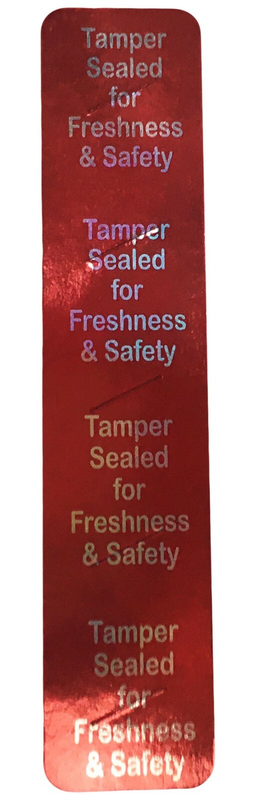 Red Food Delivery Tamper Sealed Evident Stickers | 0.75 x 3.5 Inches | 500 Pack