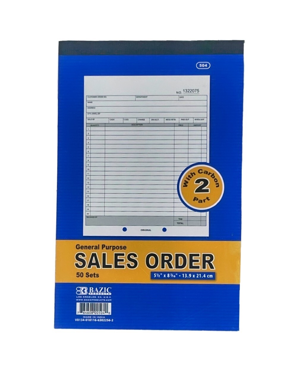 5 Pack Sales Order Receipt Record Book 2 Part 50 Sets Duplicate Copy