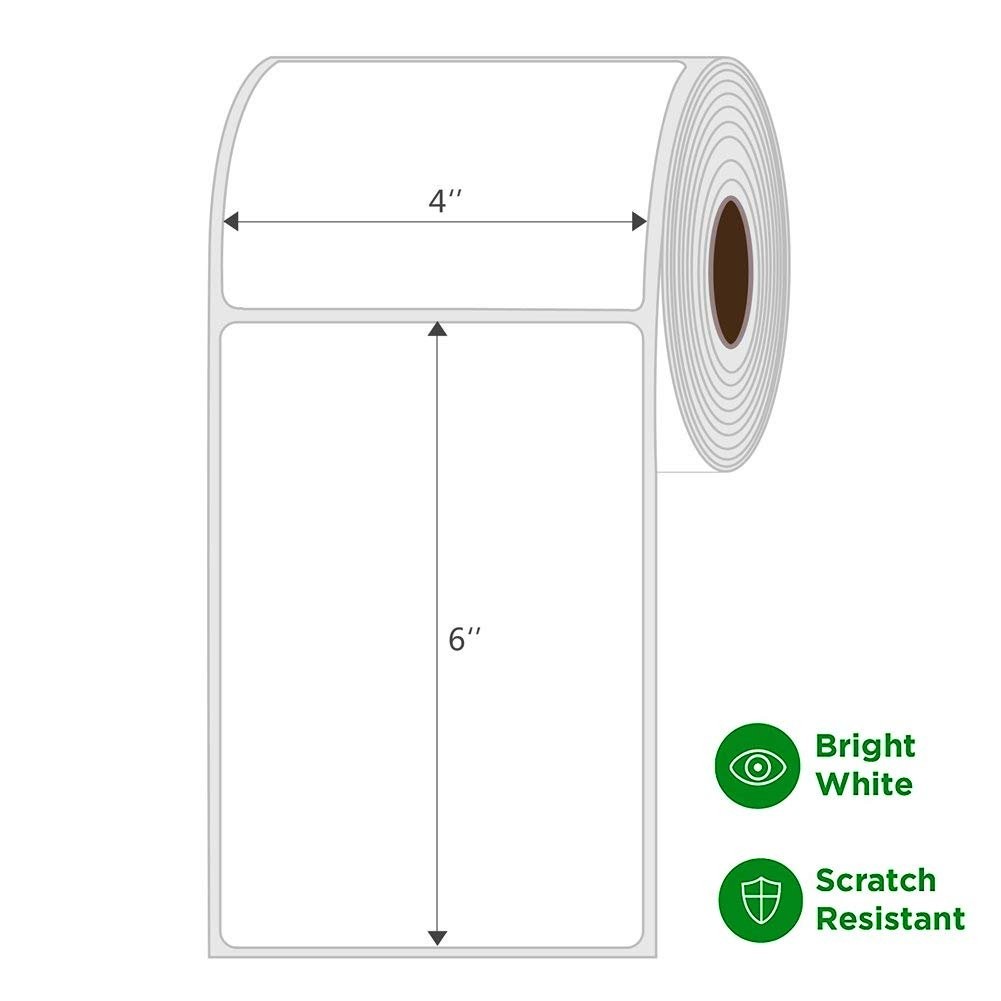 2 Rolls 4×6 Direct Thermal Shipping Labels 450/Roll For Zebra Etron ZP-450 2844