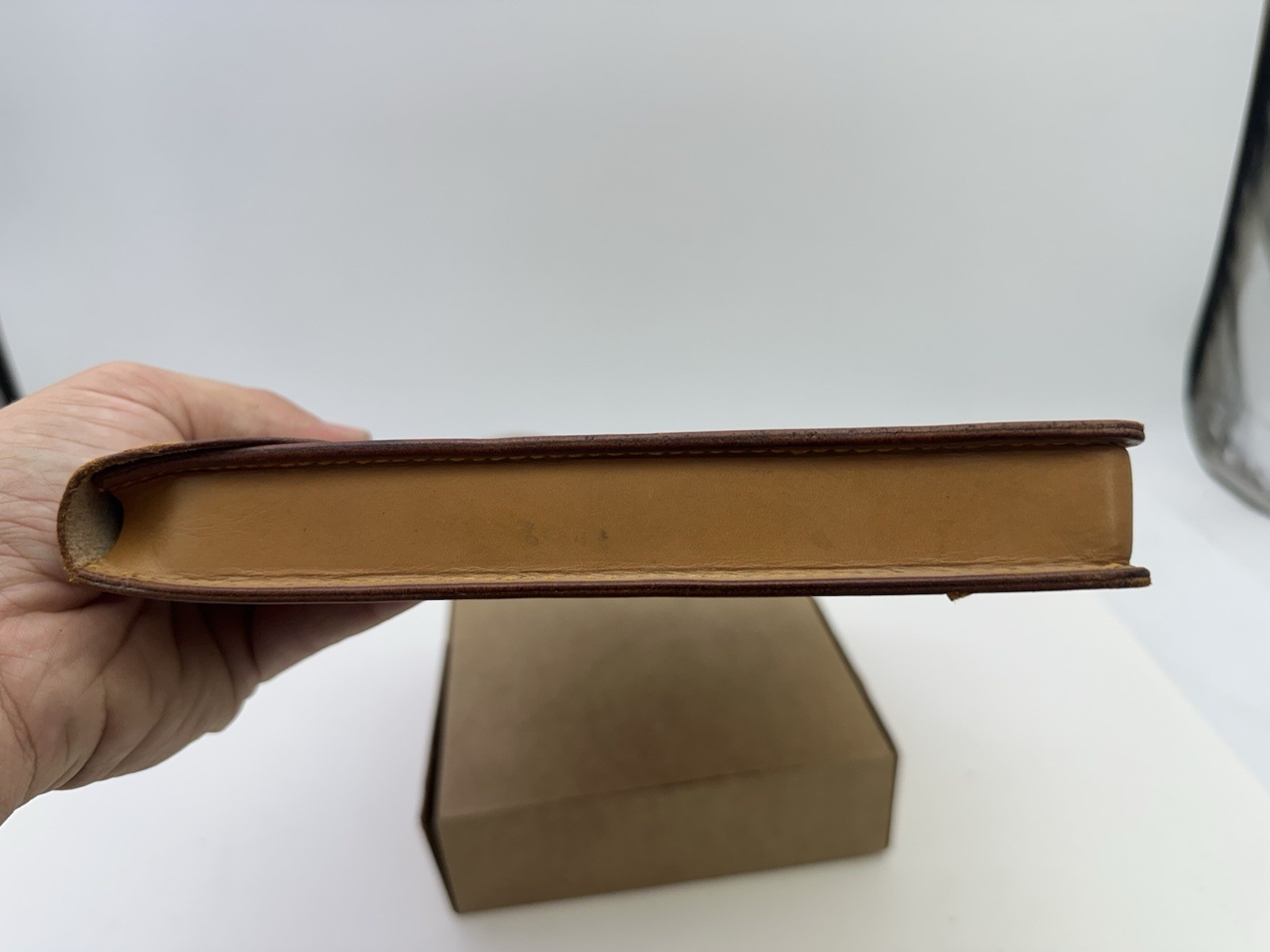 Vintage Haussmann Paris France Leather File Folder Portfolio Central Snap Clasp