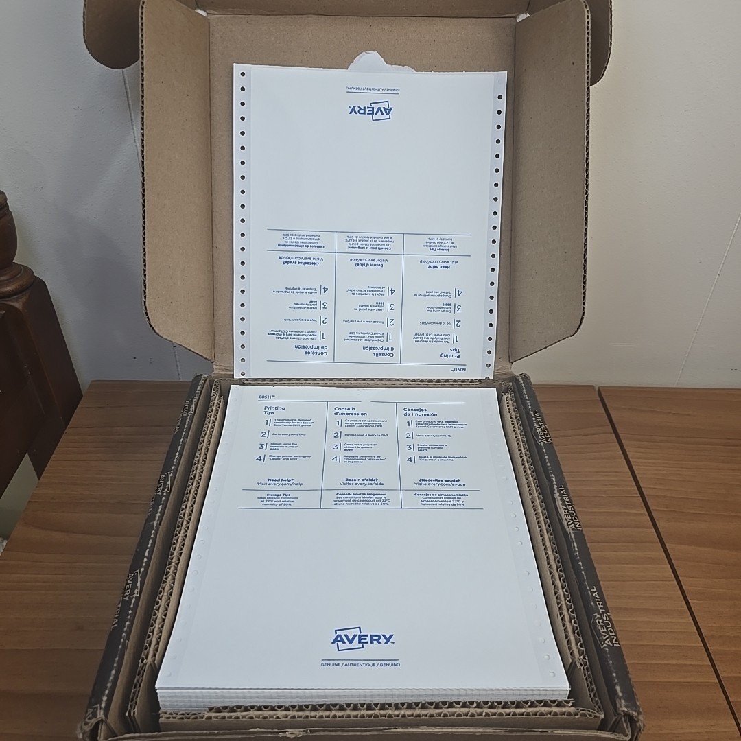500 Avery UltraDuty GHS Chemical Labels for Epson ColorWorks C831 8.5×11″ 60511